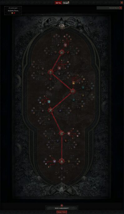 Official Diablo IV image showing the new branching skill tree structure after the overhaul.
