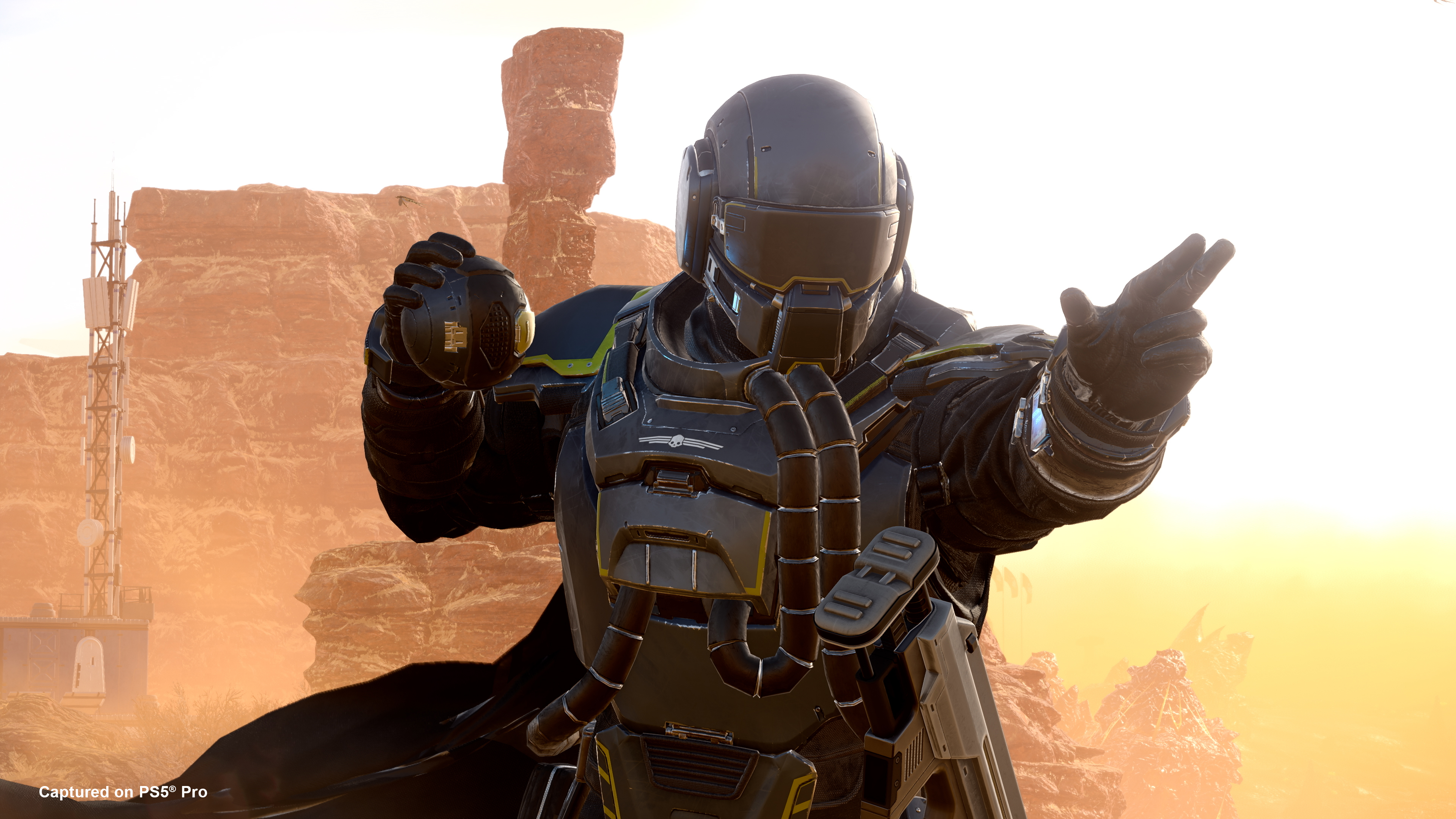 Official Helldivers 2 Exo Experts asset showing new armor and support gear from the Warbond reveal.