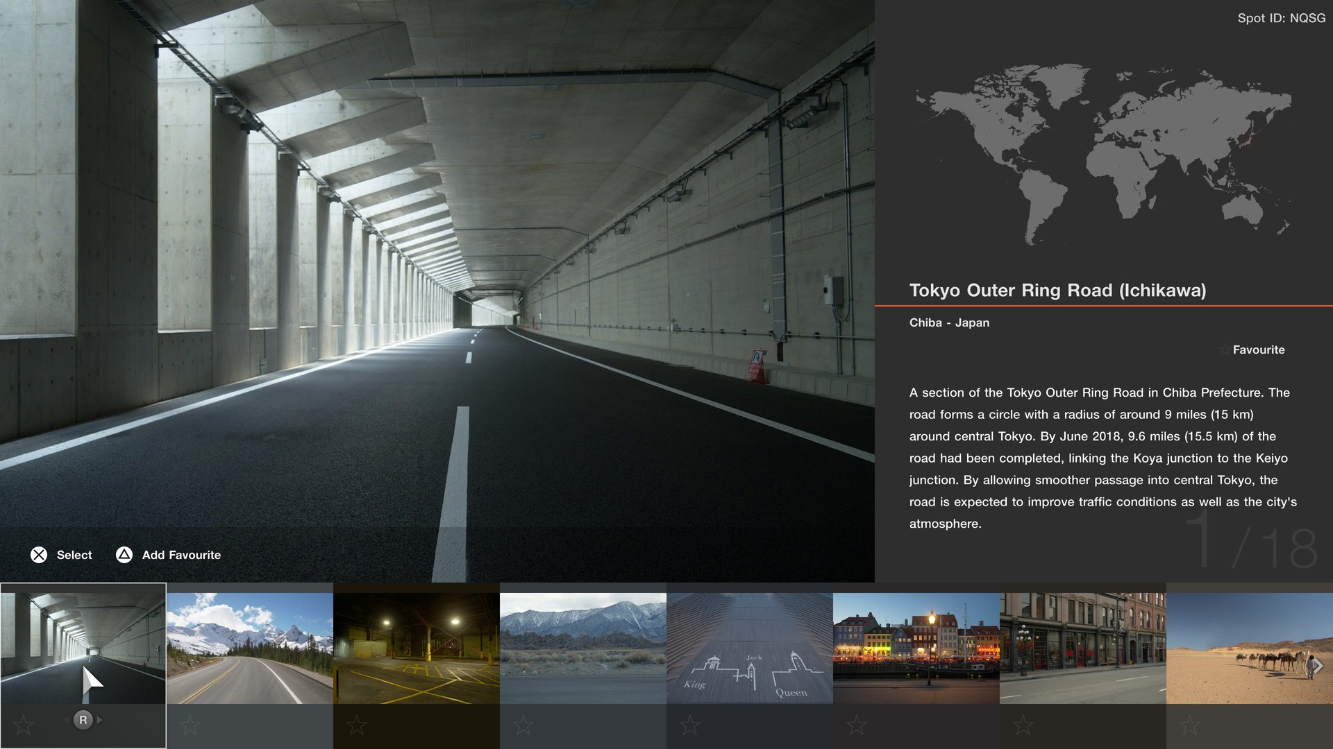 Official Gran Turismo 7 image showing the new Scapes camera control feature highlighted in update 1.69.