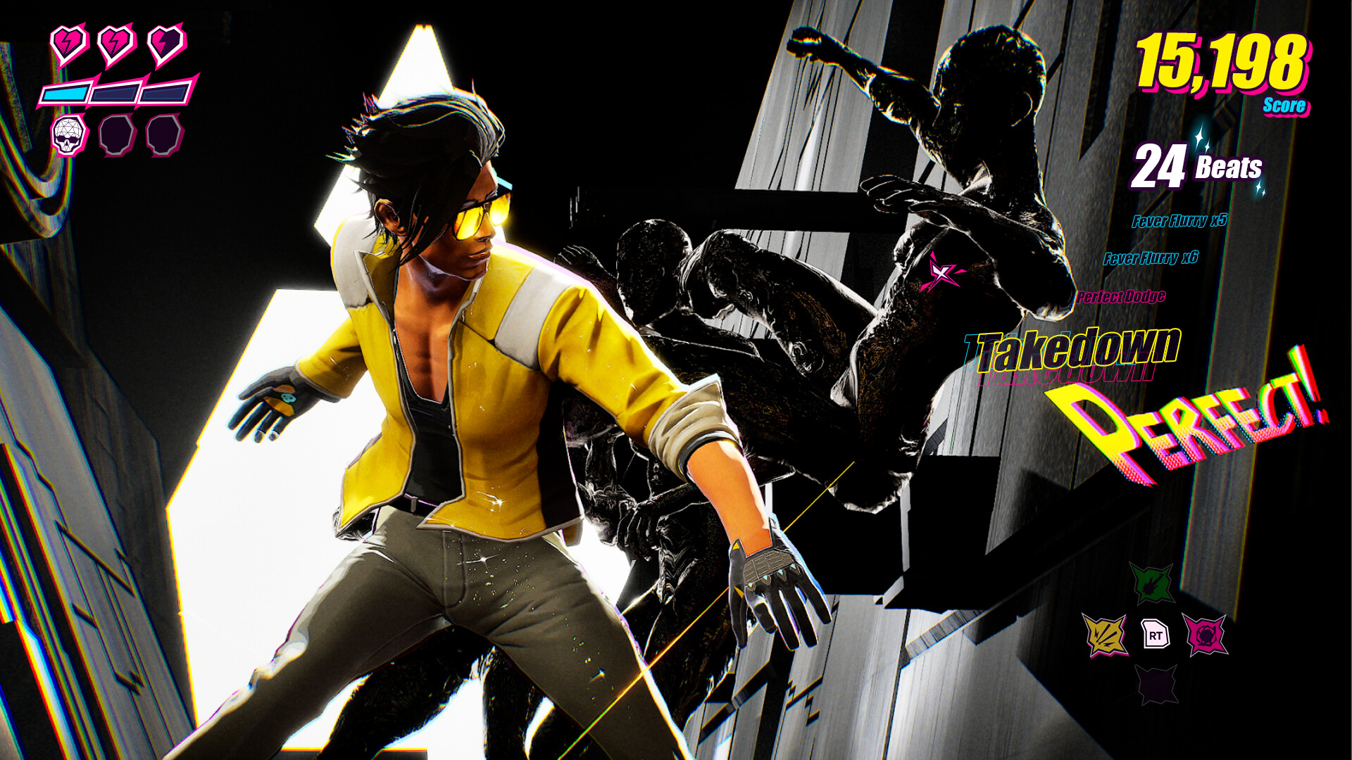 Dead as Disco screenshot featuring another boss-fight style scene from the official Steam materials.