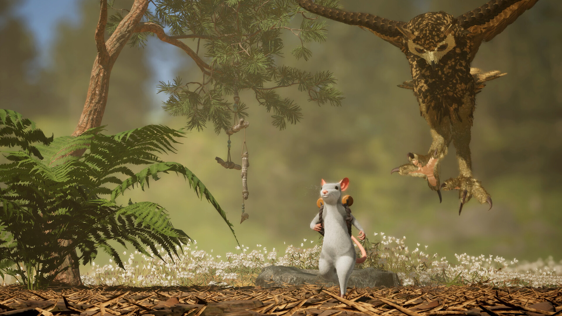 Hela Steam screenshot showing another gameplay scene with the mouse hero and world interaction.