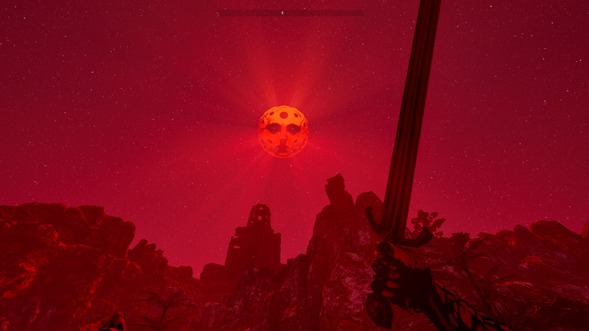Official Lantern of the Laughless Saint screenshot showing a player character in a strange fantasy town with the game's retro RPG presentation.