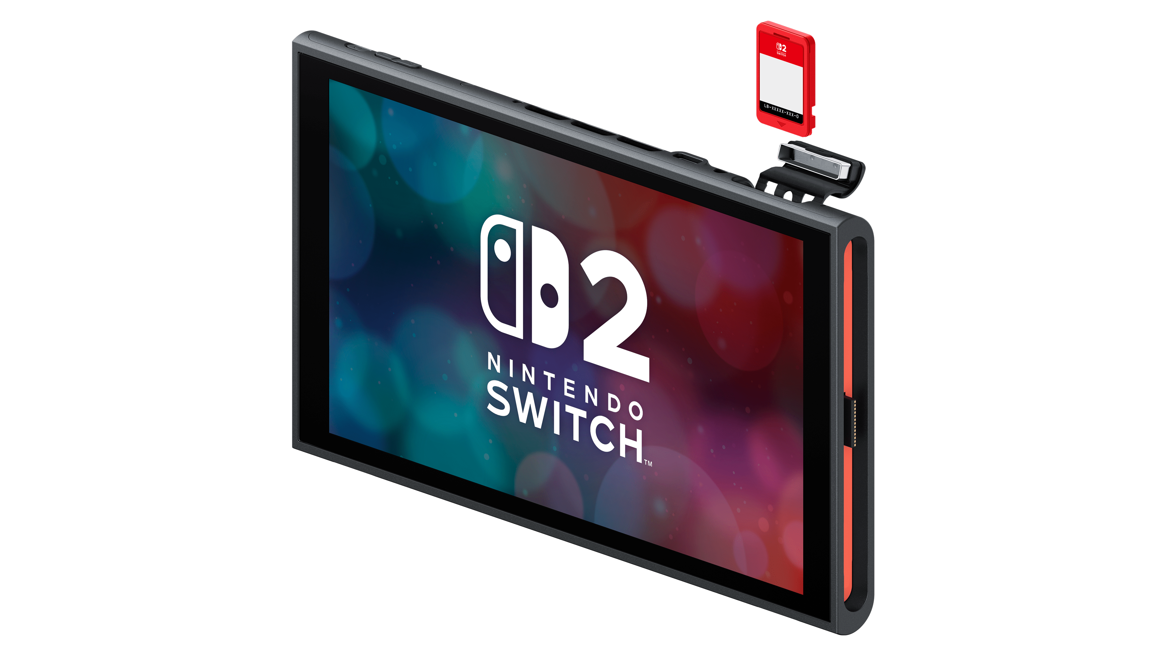 Official Nintendo technical image showing the front view of Nintendo Switch 2 hardware.