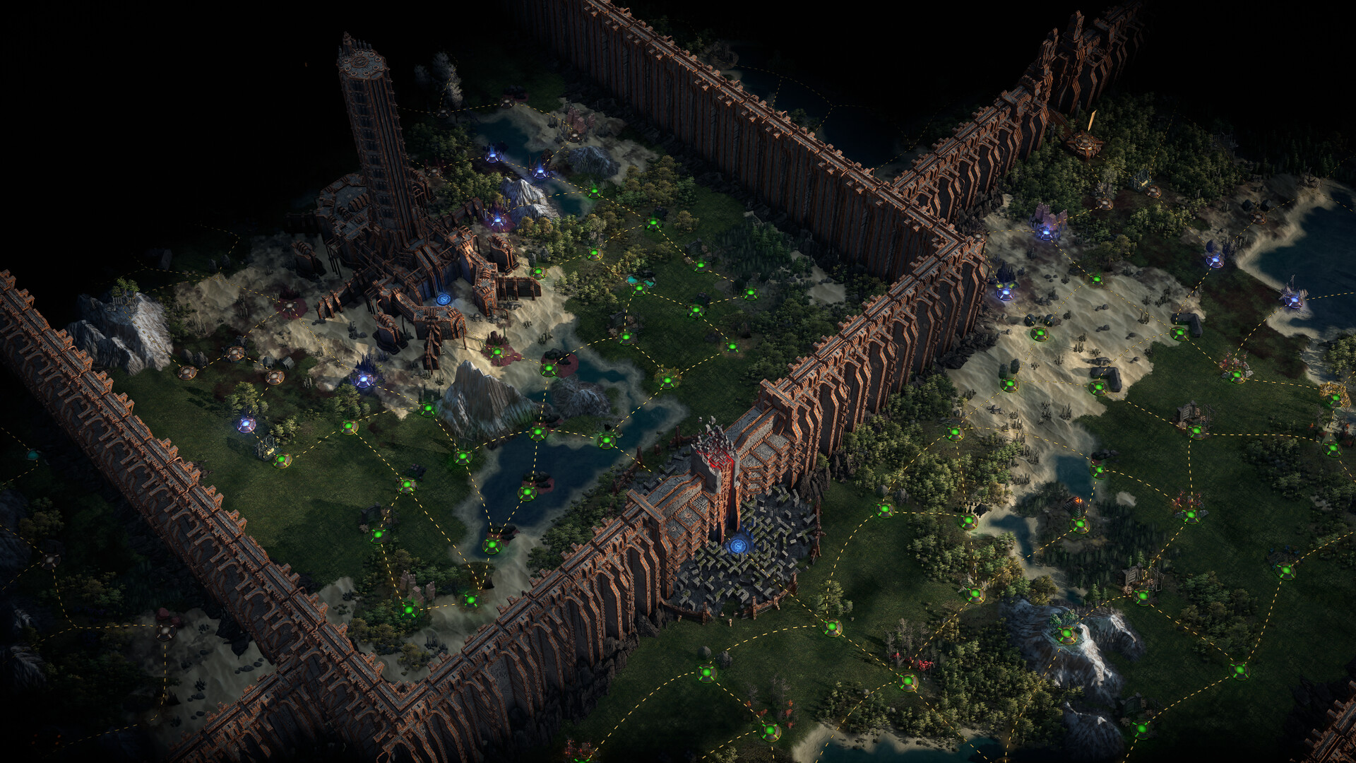 Official Path of Exile 2 Steam screenshot showing a character fighting through a dark combat arena packed with enemies.