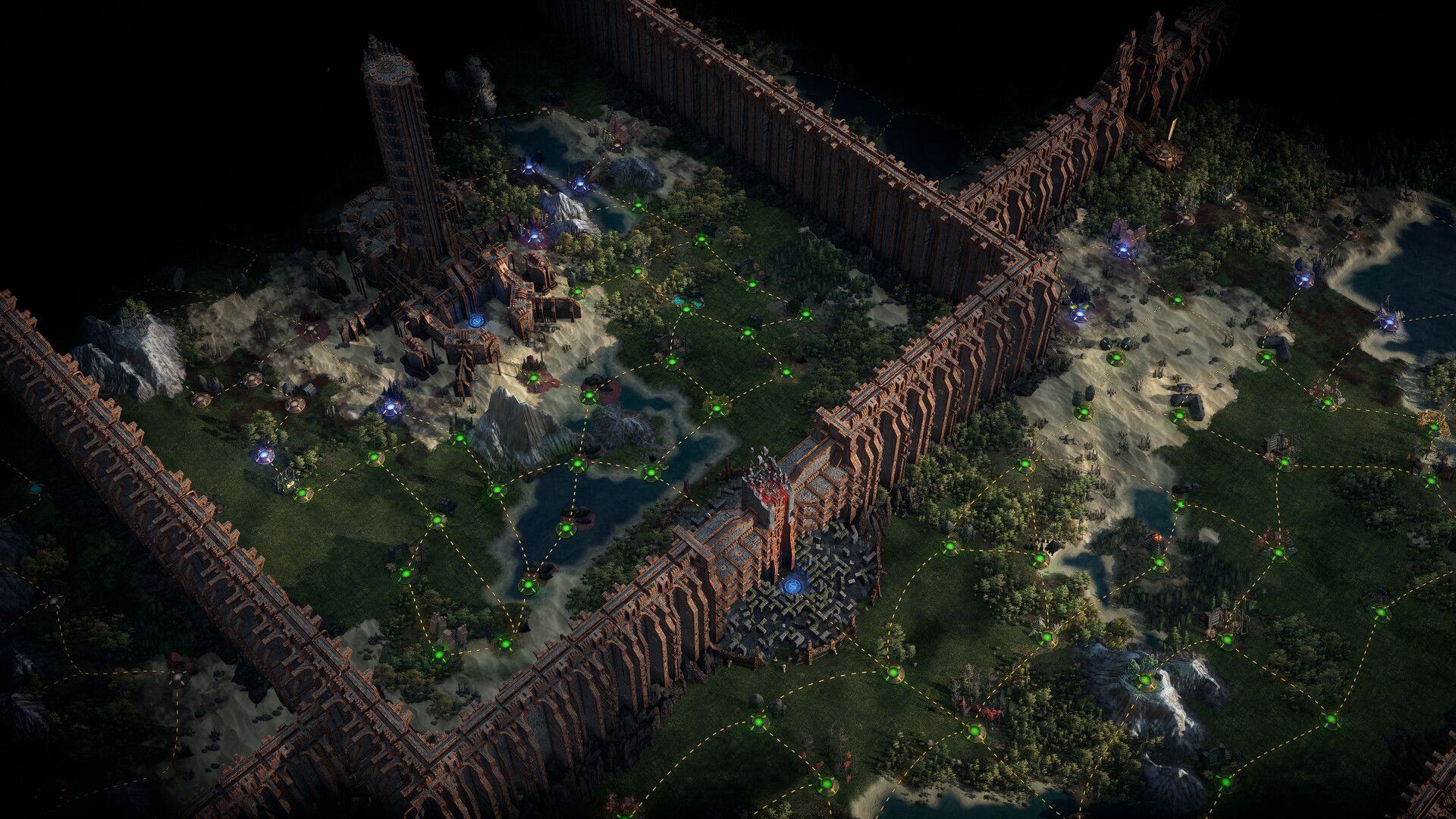 Official Path of Exile 2 Steam screenshot showing a character fighting through a dark combat arena packed with enemies.