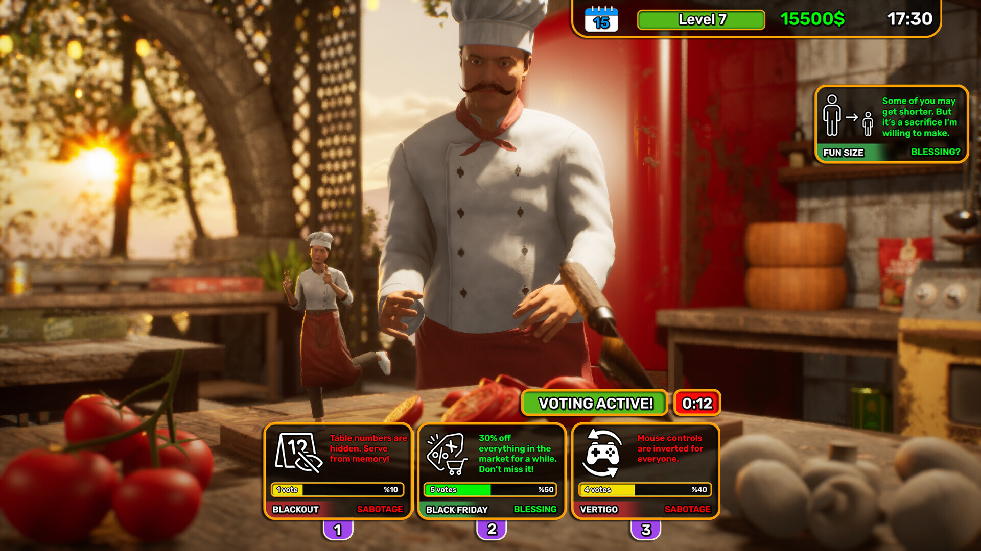 Oficjalny kadr z Pizza House Simulator pokazujący stanowiska do przygotowywania pizzy i szerszy układ restauracji.