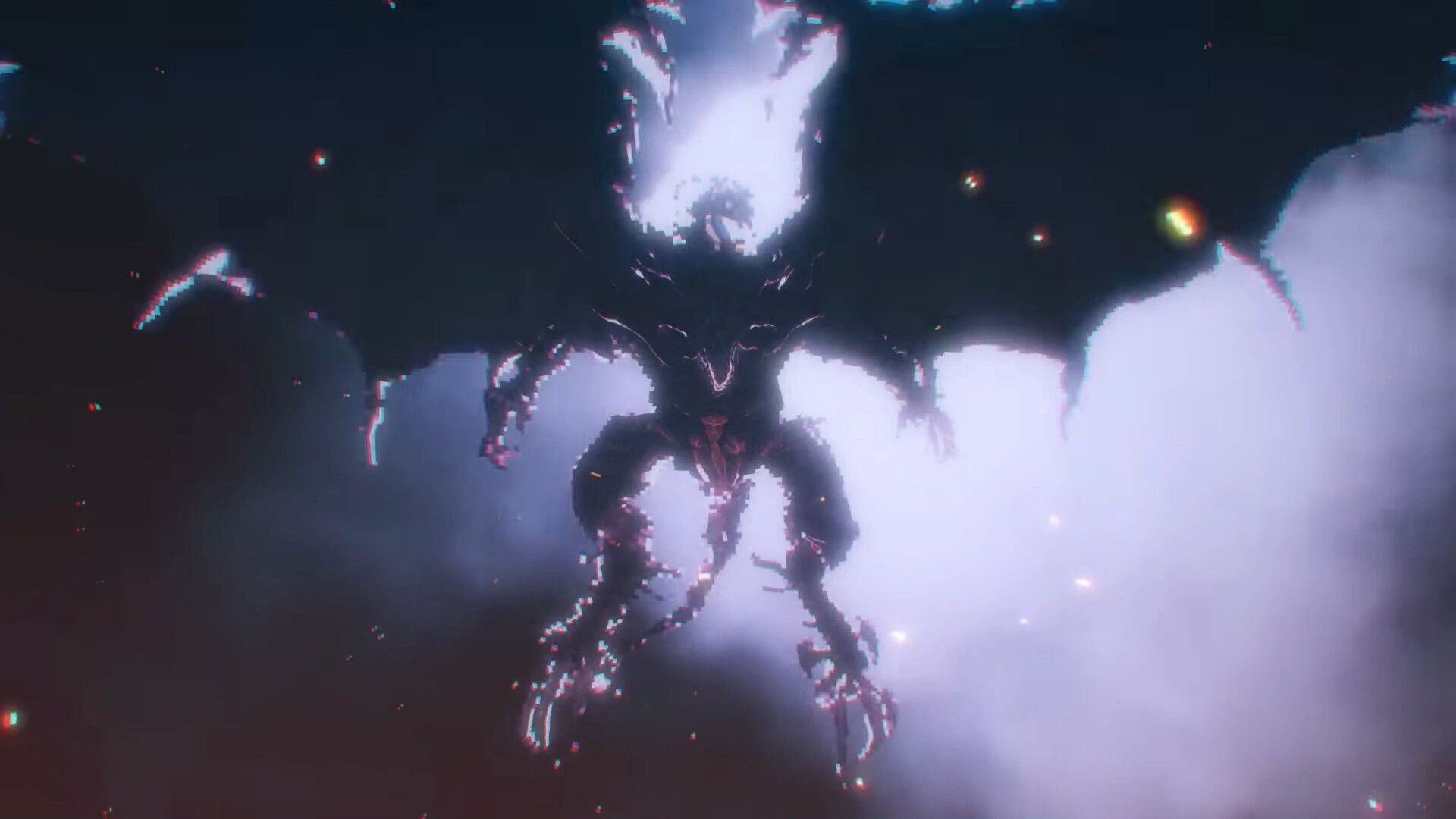 Official Final Fantasy Resonance screenshot showing a party member fighting a large enemy in a fiery battle scene.