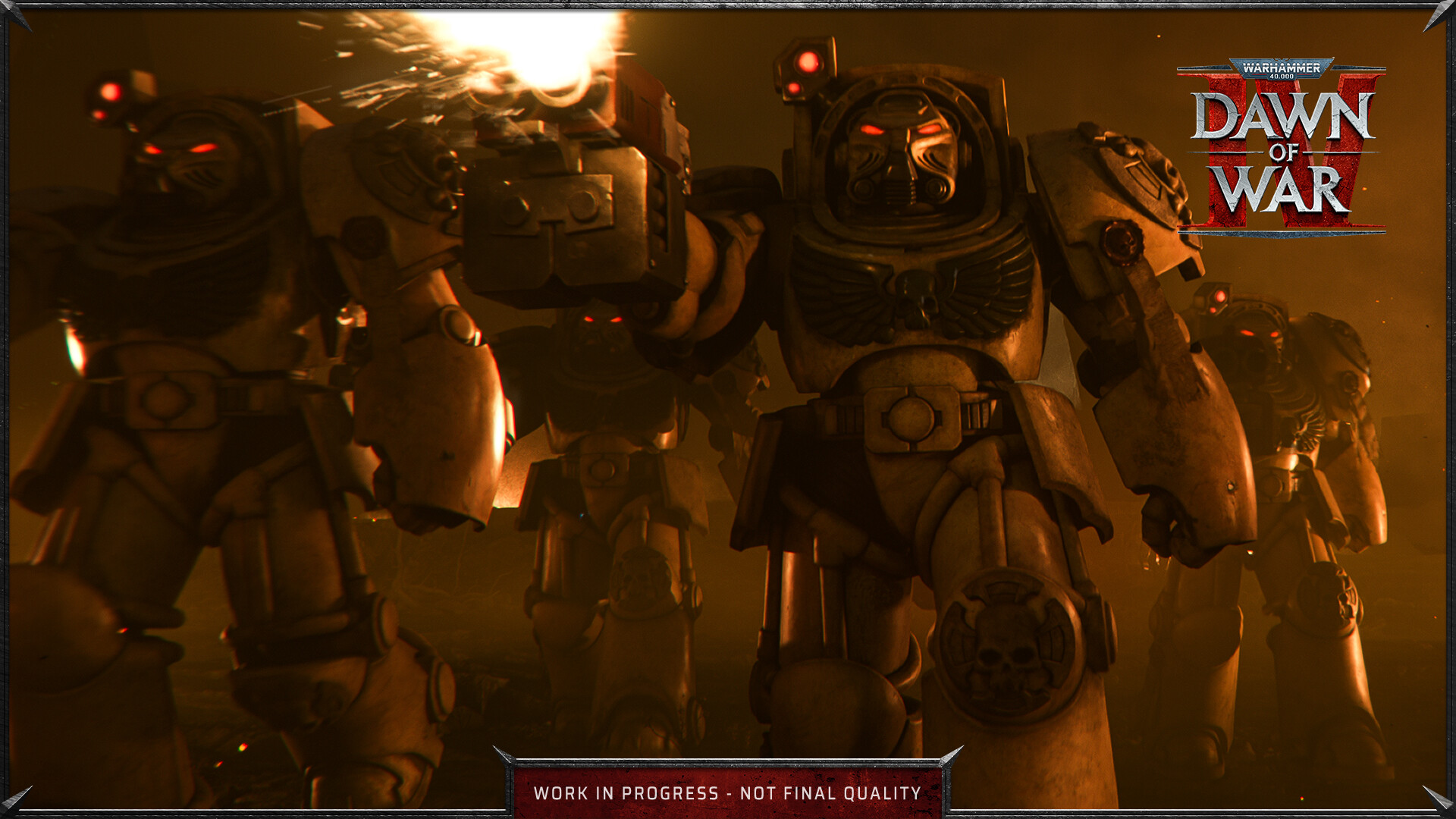 Official Dawn of War IV Steam screenshot showing a large battlefield clash.