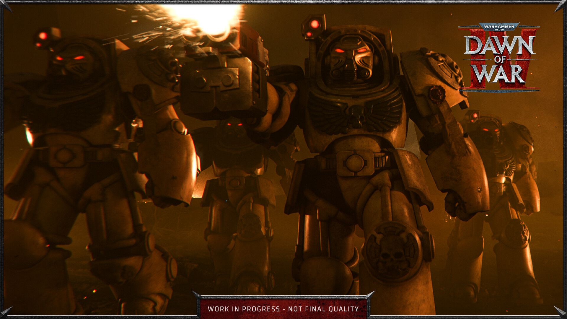 Official Dawn of War IV Steam screenshot showing a large battlefield clash.