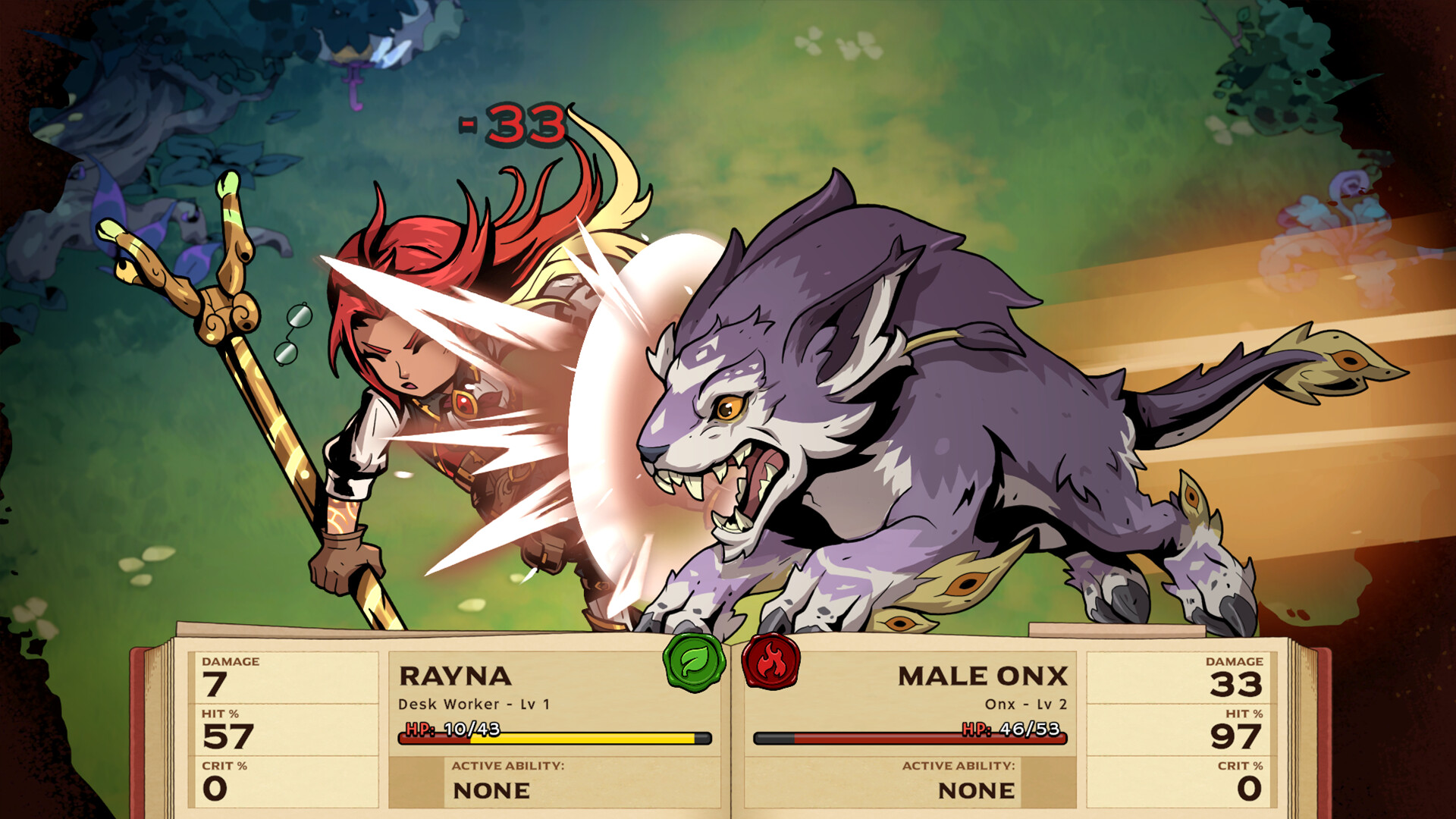 Official Ledgerbound screenshot showing tactical combat from the Steam page.