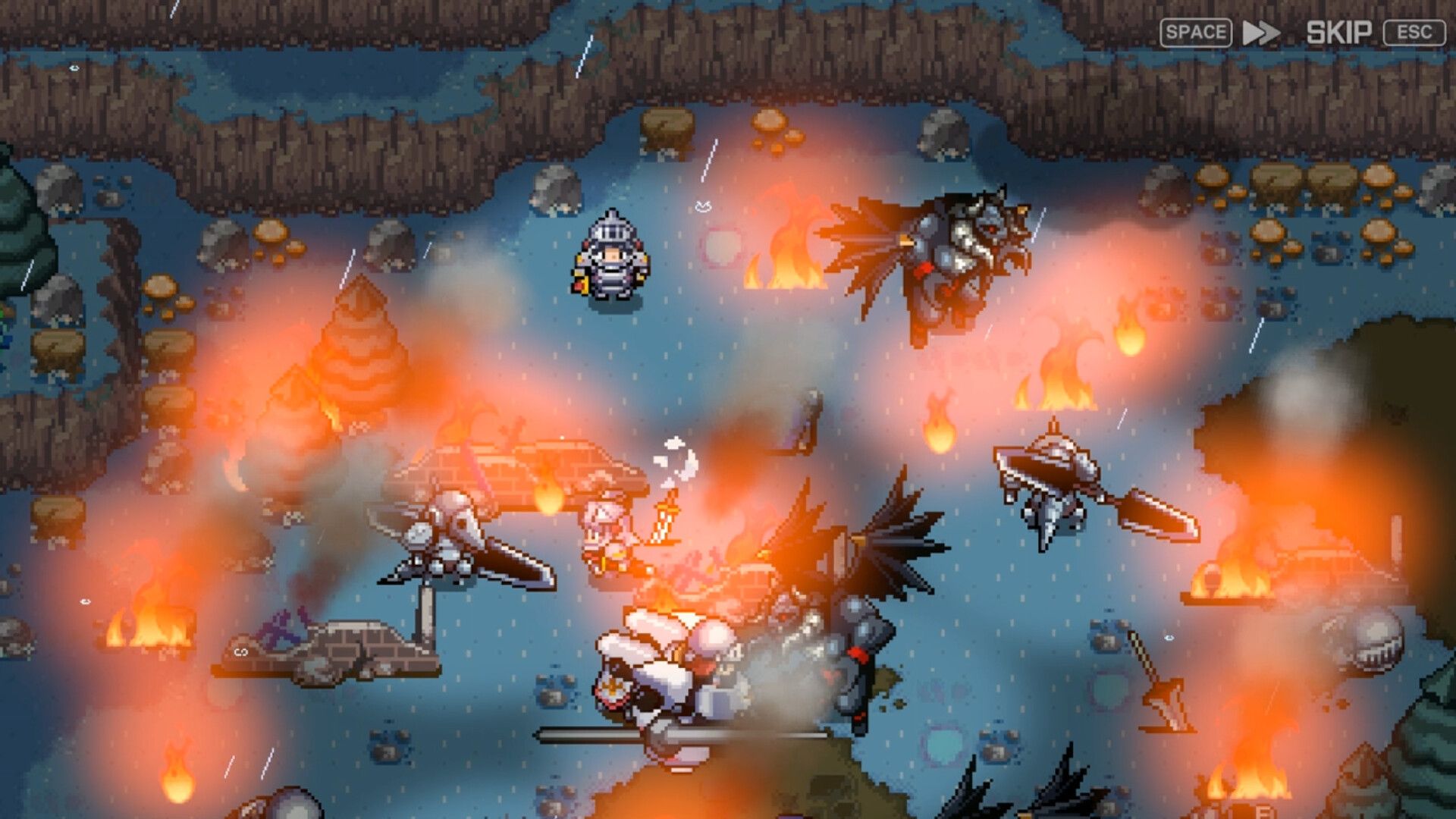 Official ZENONIA 1 Steam screenshot showing the restored pixel-art action RPG in combat.
