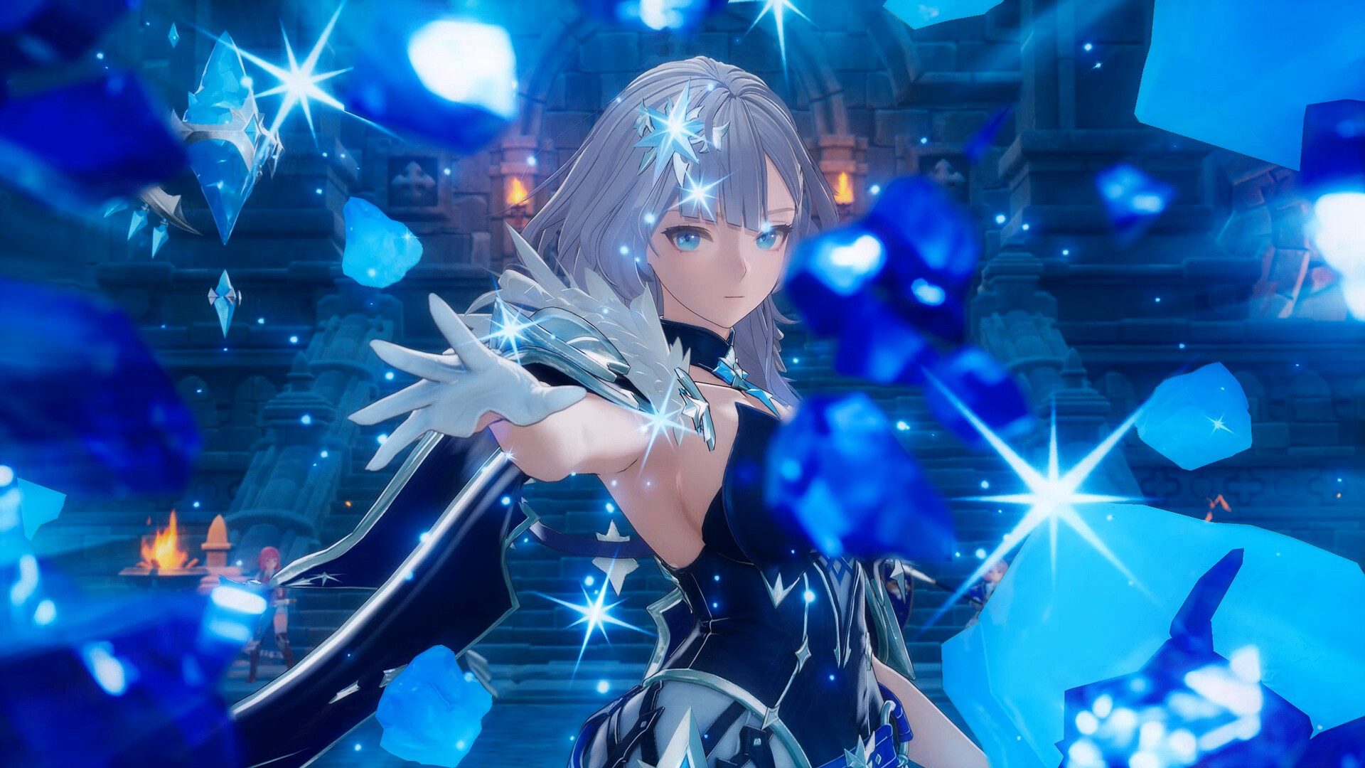 Official DragonSword: Awakening screenshot showing exploration across a large fantasy environment with dramatic lighting and distant landmarks.