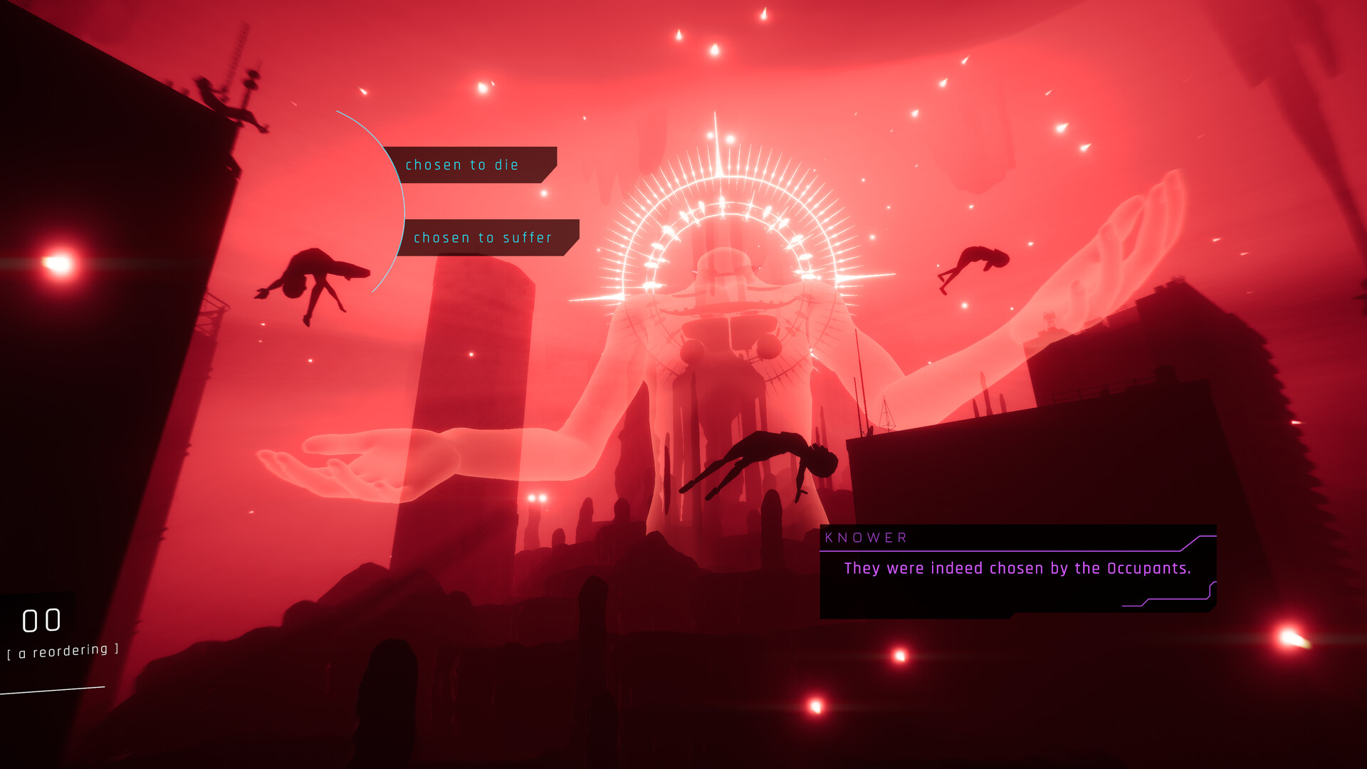Official 1000xRESIST screenshot showing two characters in a bright interior scene with white and yellow tones.