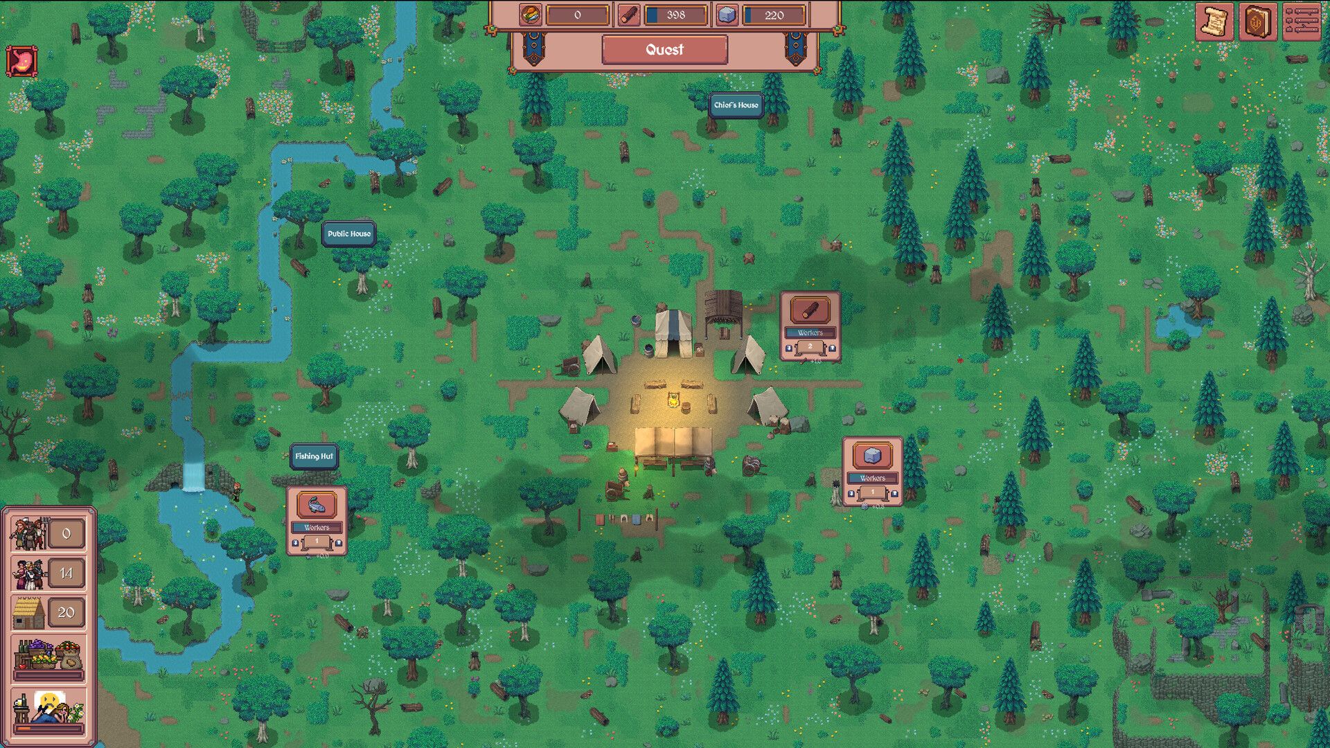 Official Hearth and Hamlet screenshot showing more of the medieval incremental city-building systems.