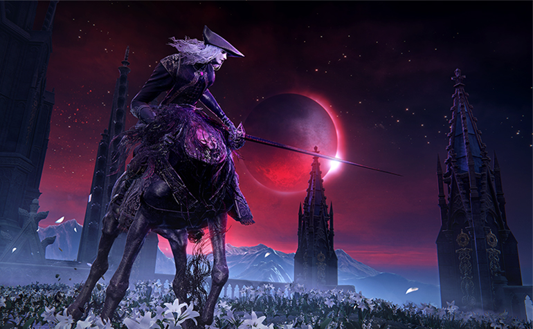 Official The Duskbloods gameplay-guide image explaining Virtue routes and ritual-site choices in the network test build.