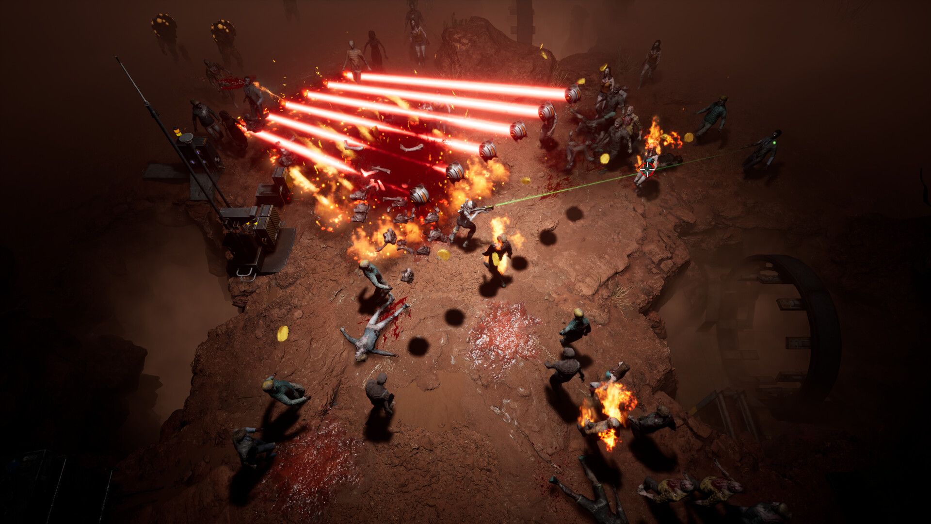 Official R.I.P. screenshot showing a character fighting enemies with visual effects across the arena.