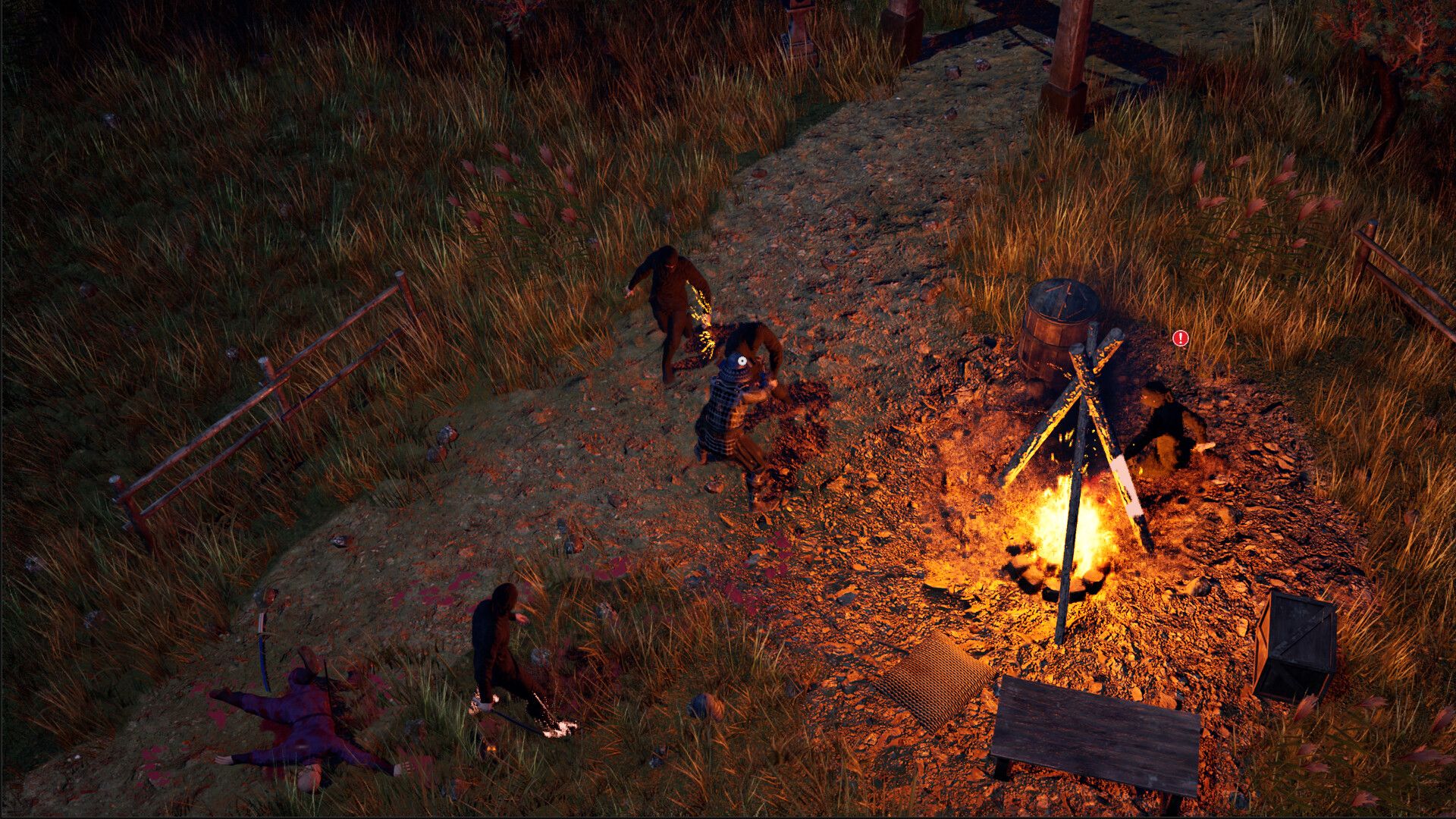 Official Samurai: Ronin's Path Steam screenshot showing the player character in a darker combat scene with enemies, blood effects, and a feudal setting.