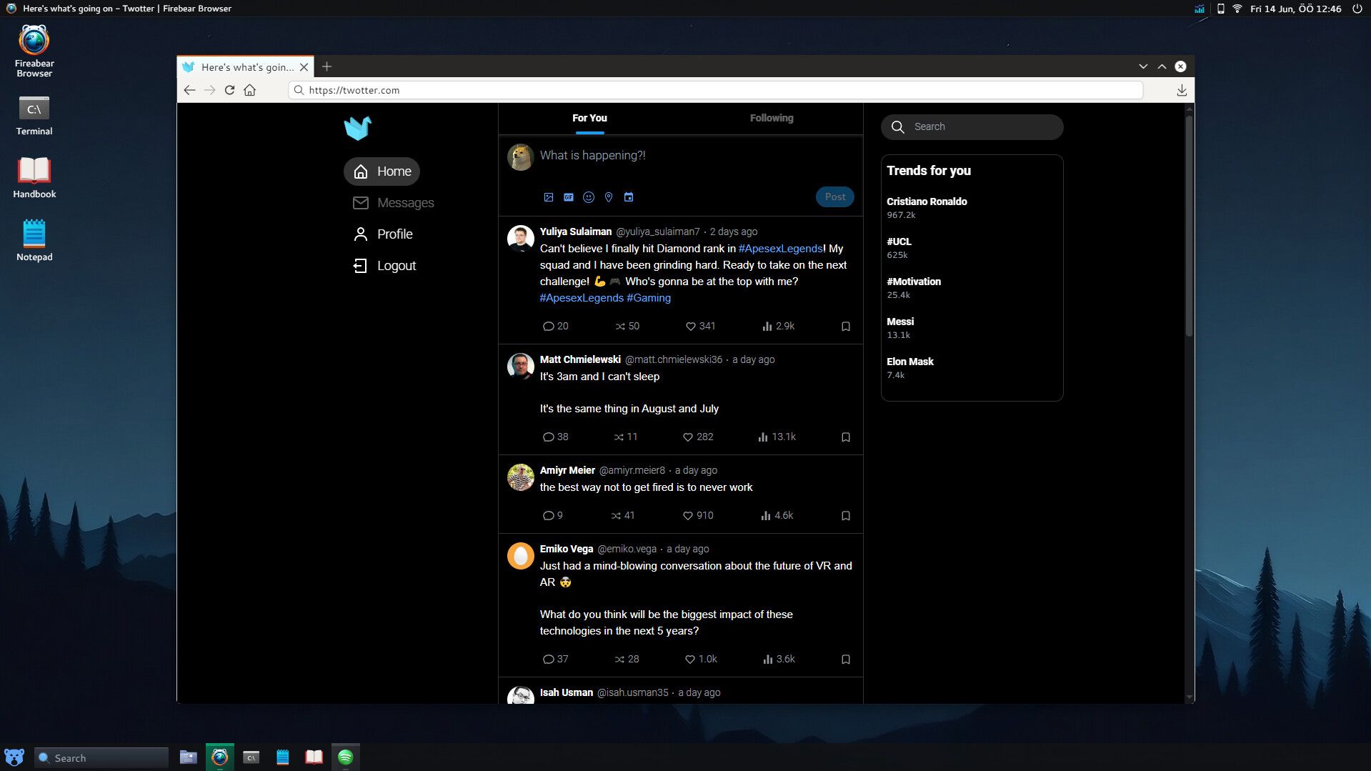 Official HackHub screenshot showing a web-style in-game screen with services and hacking-related interface elements.