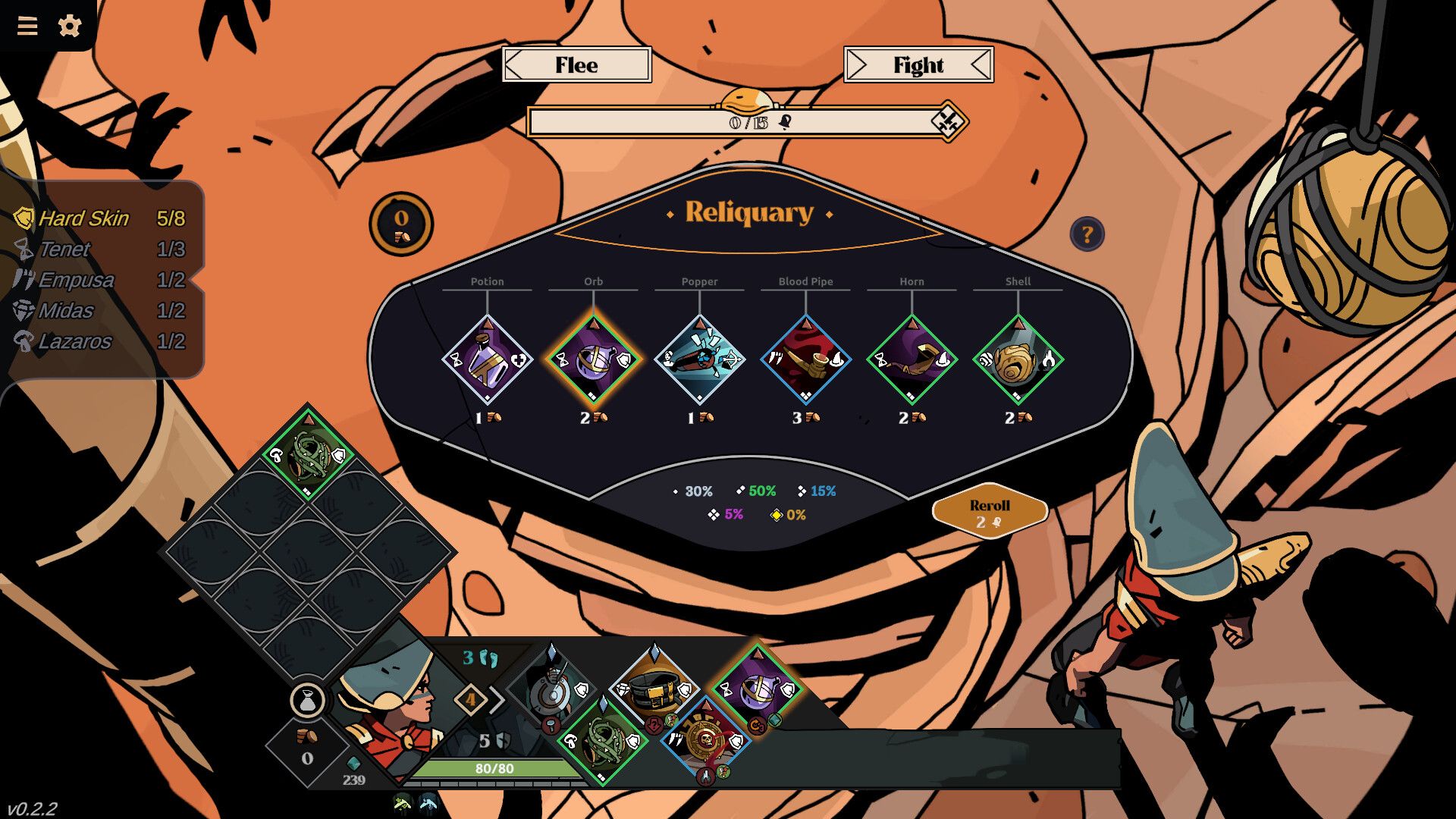 Official Deified screenshot showing a fantasy tactical encounter on a grid-like battlefield.