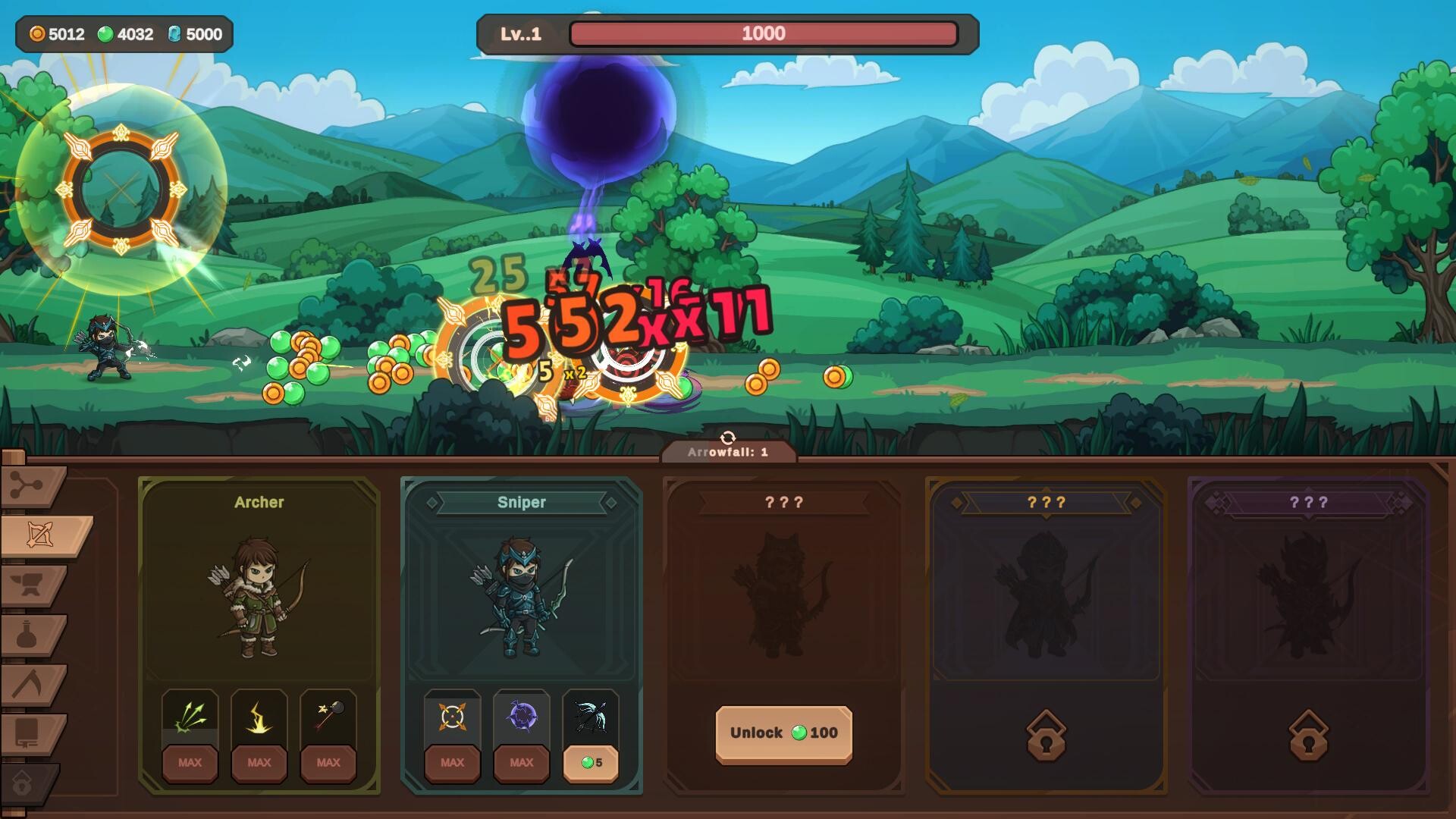 Official Zad Archery Steam screenshot showing menus, item management, and progression systems.
