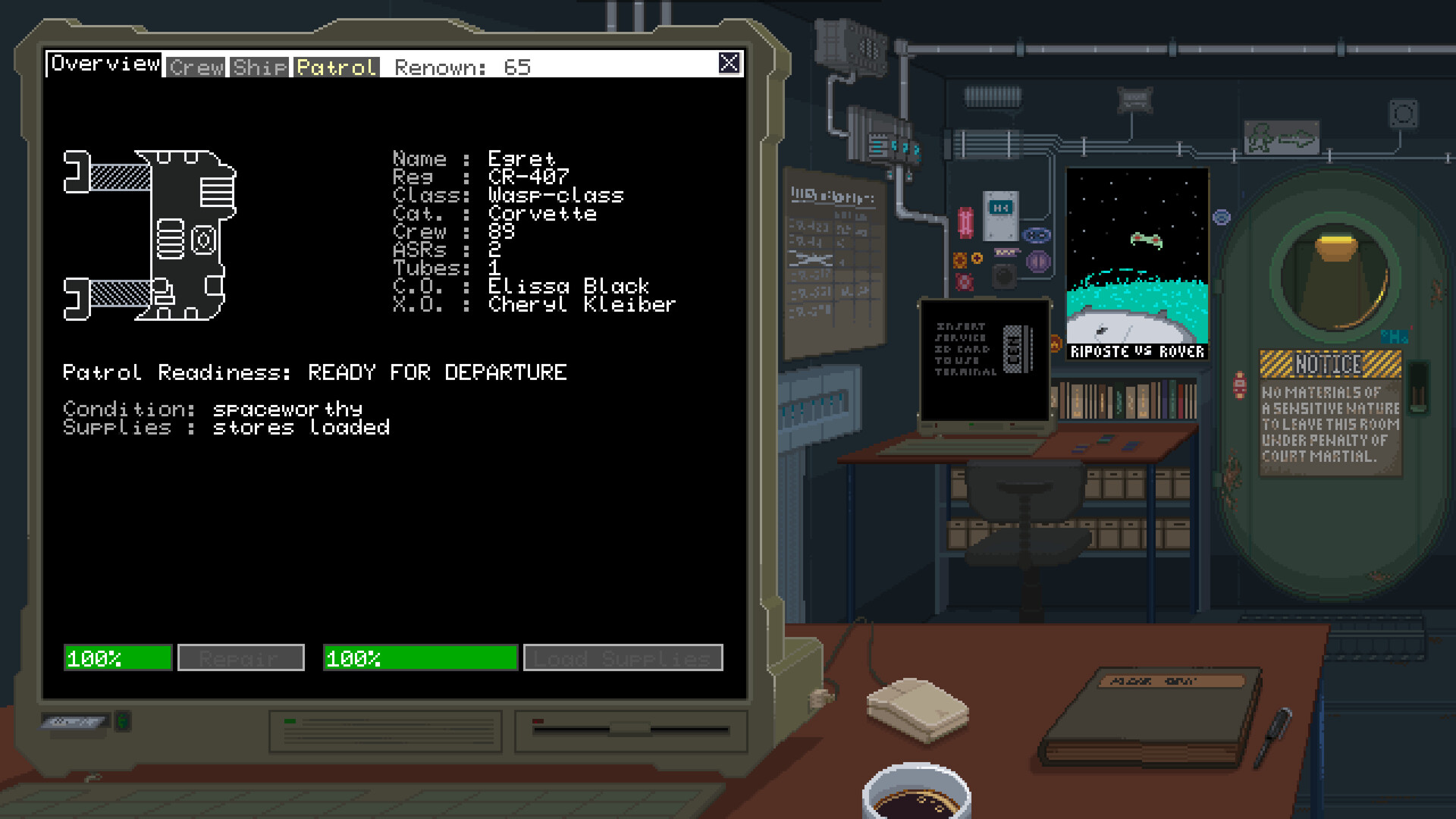 Official Deck & Conn Steam screenshot showing another ship-control screen from the strategy game's campaign.