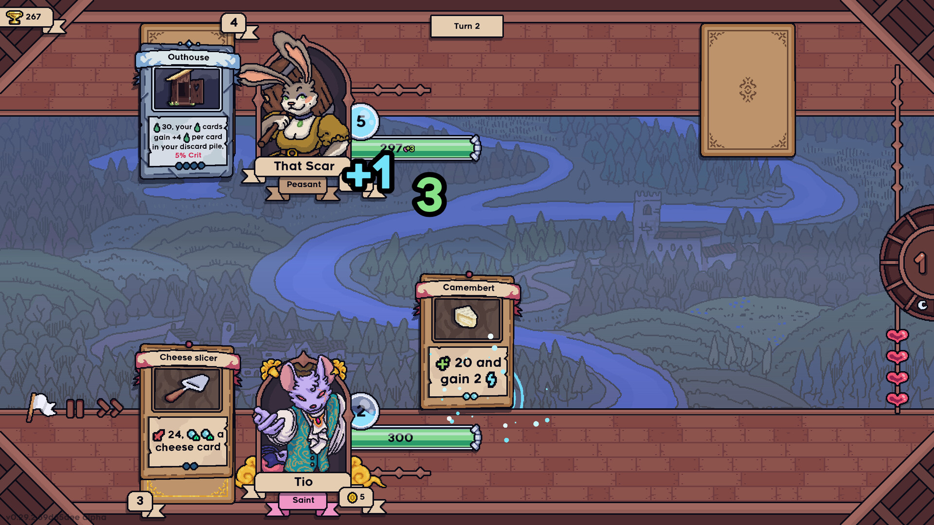 Official Grail screenshot showing a menu and card-management screen from the Steam gallery.