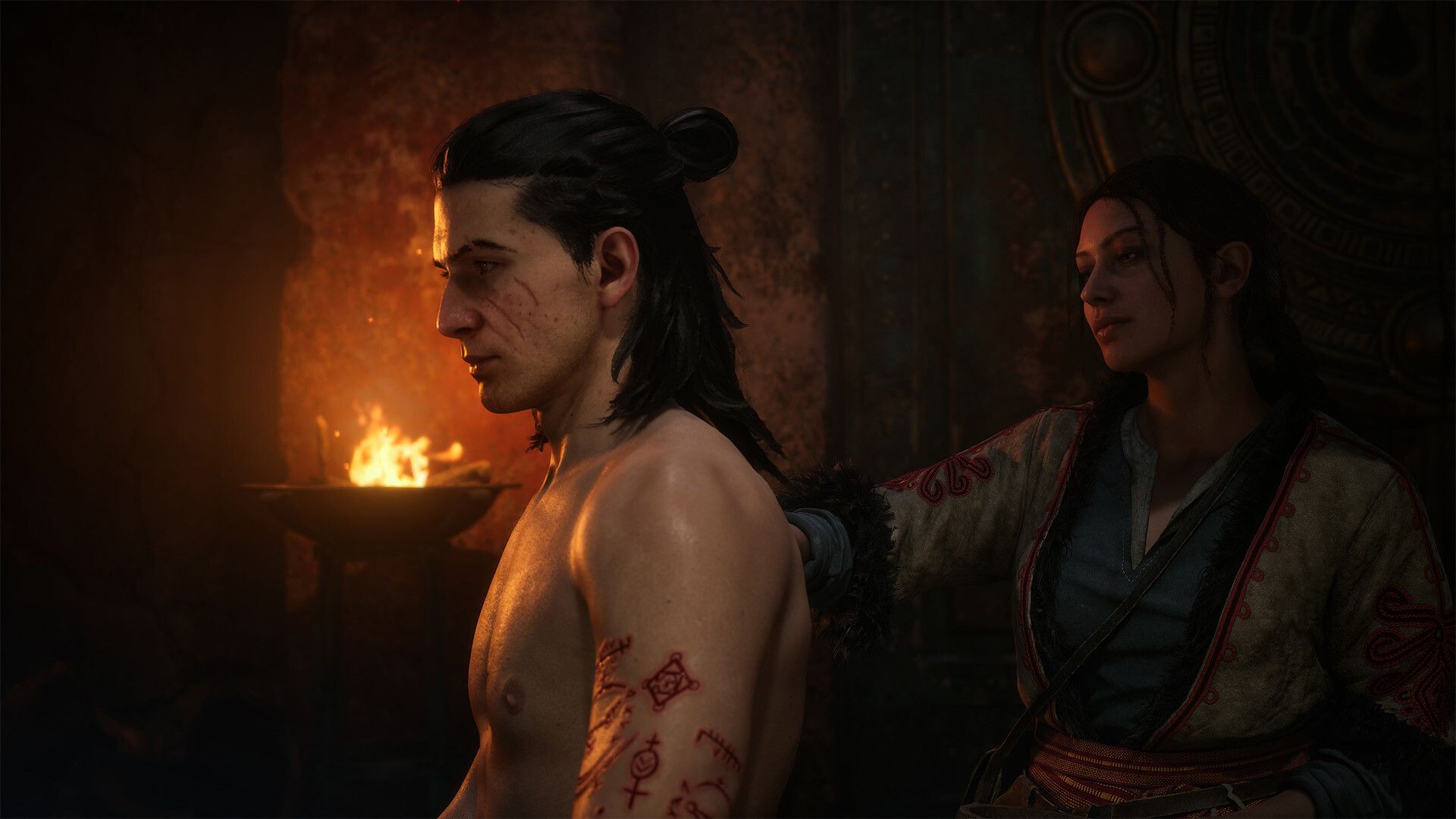 Official The Blood of Dawnwalker screenshot from Steam showing combat in one of the game's fantasy locations.
