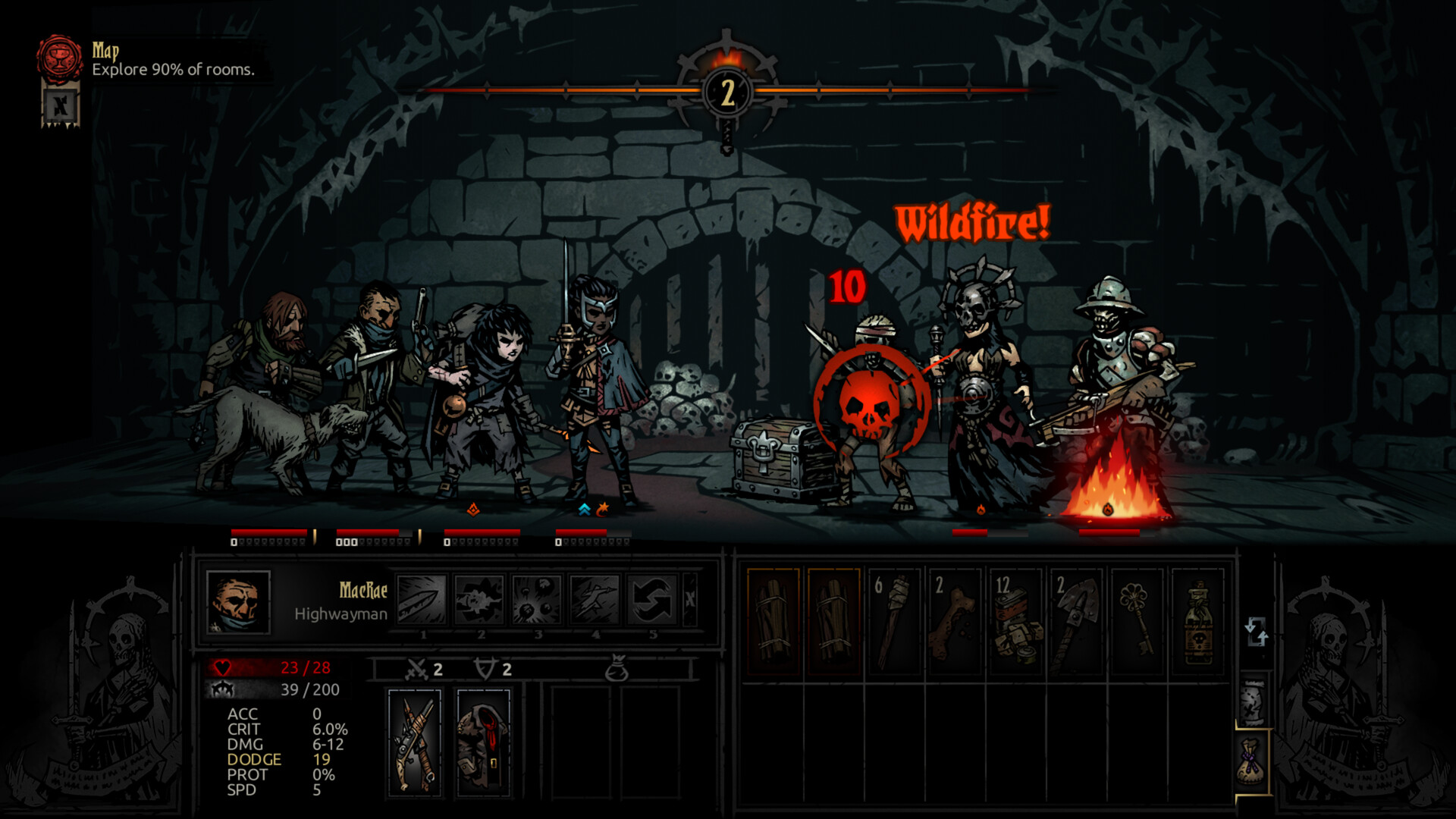 Official Steam screenshot from Darkest Dungeon The Fire's Edge showing another in-game scene.