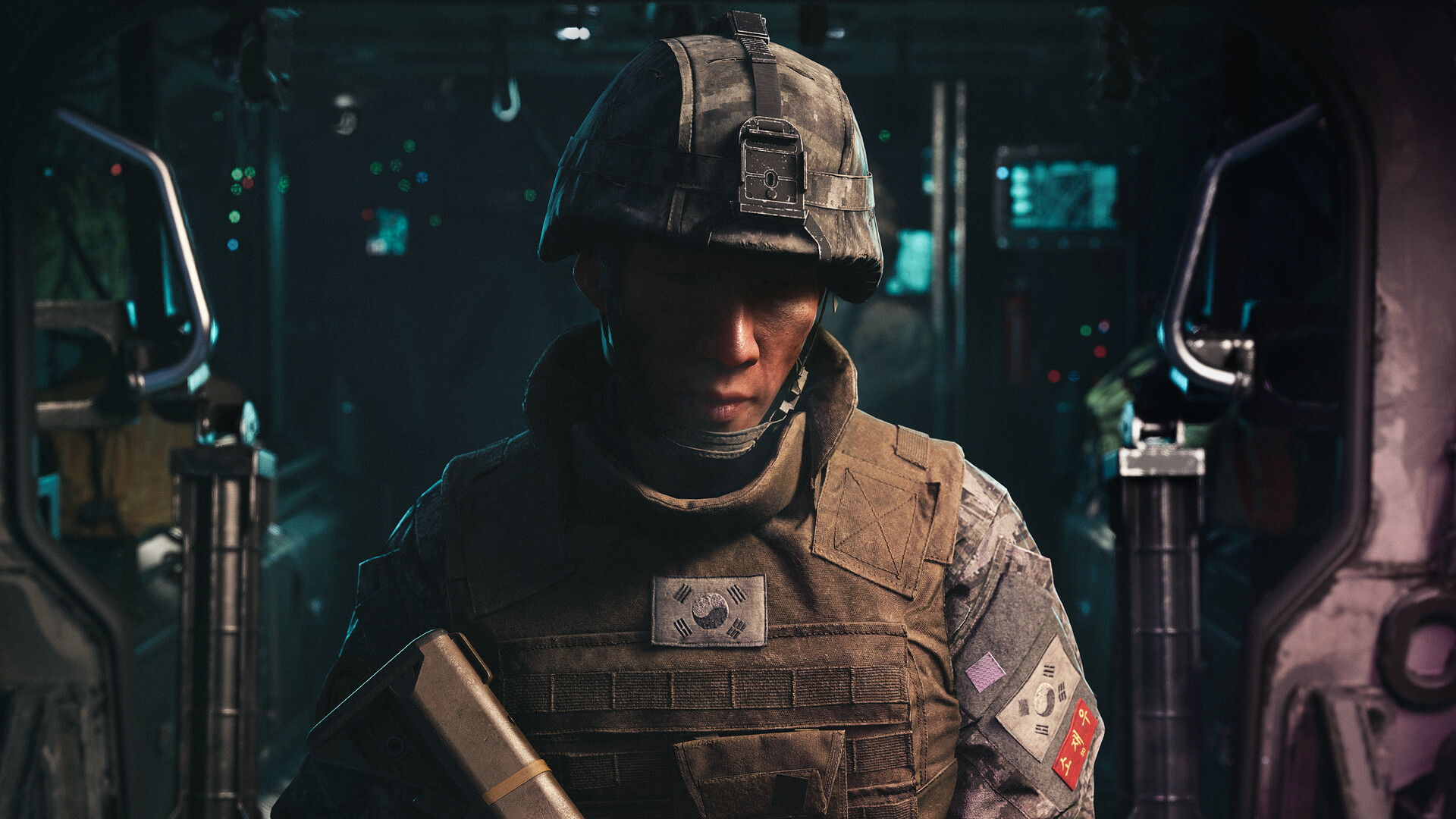 Official Modern Warfare 4 screenshot from Steam showing a firefight with smoke and urban cover.