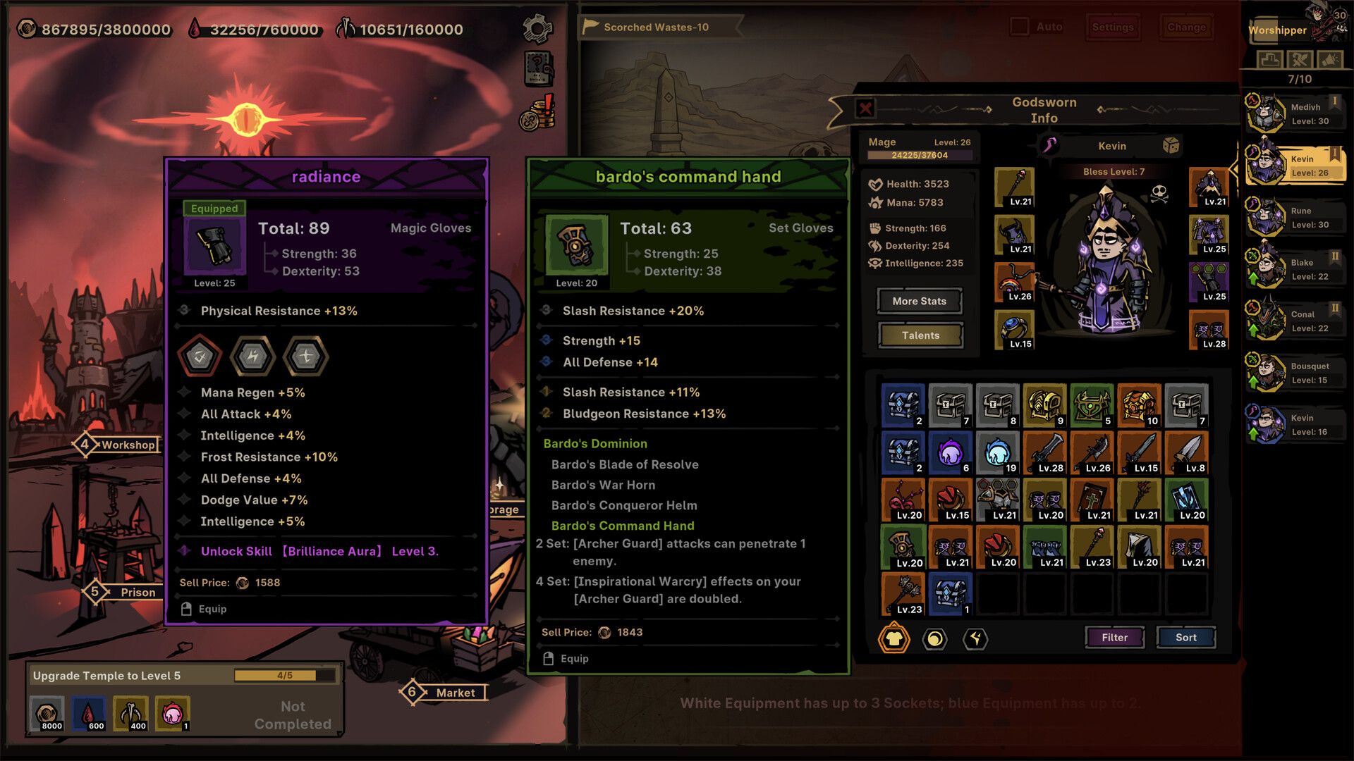 Official Path of Idle screenshot showing more of the game's loot and management-heavy interface.