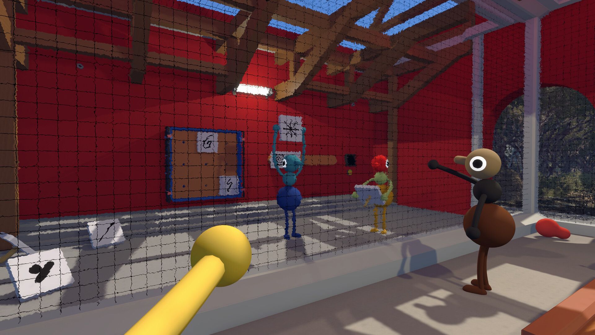 Official Big Walk screenshot showing players exploring a colorful outdoor area together.