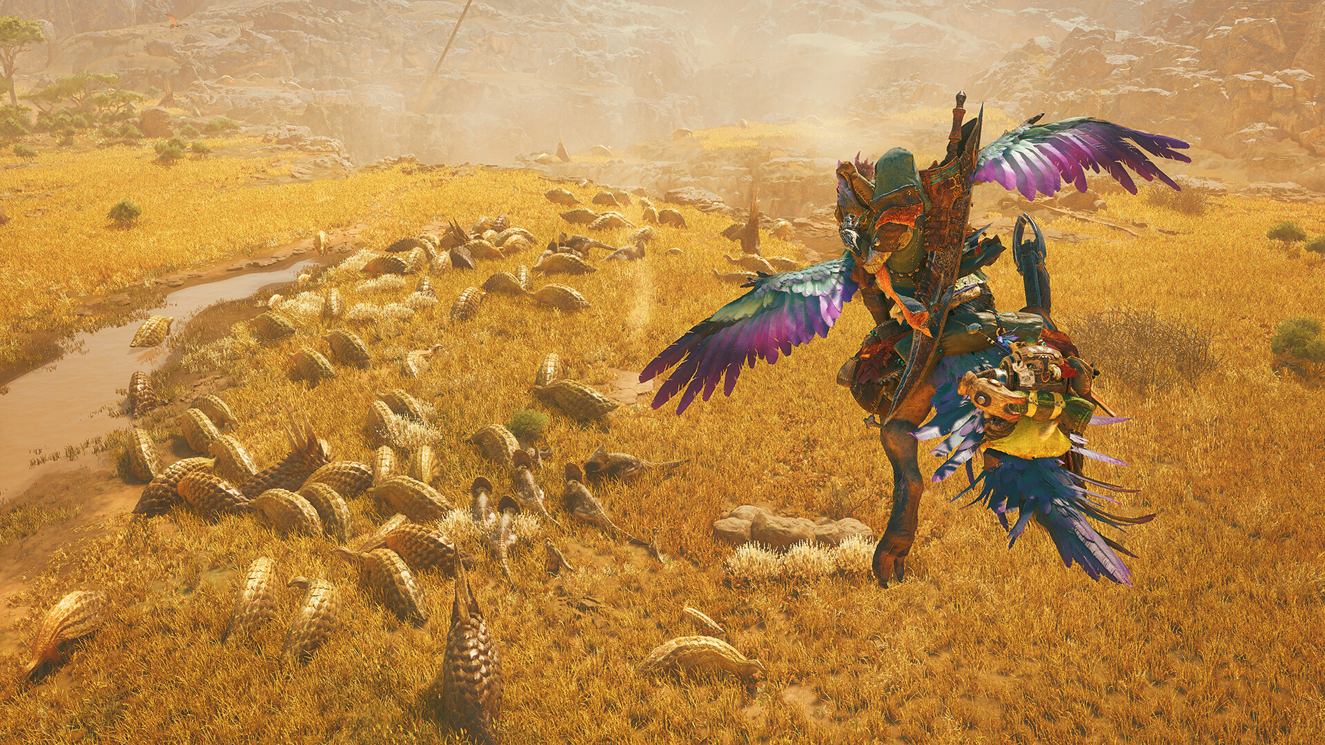 Official Monster Hunter Wilds Steam screenshot showing a hunter facing a monster in combat.