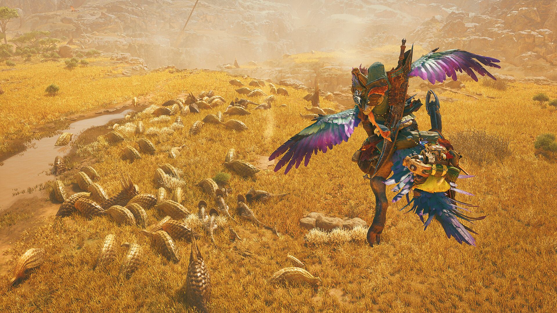 Official Monster Hunter Wilds Steam screenshot showing a hunter facing a monster in combat.