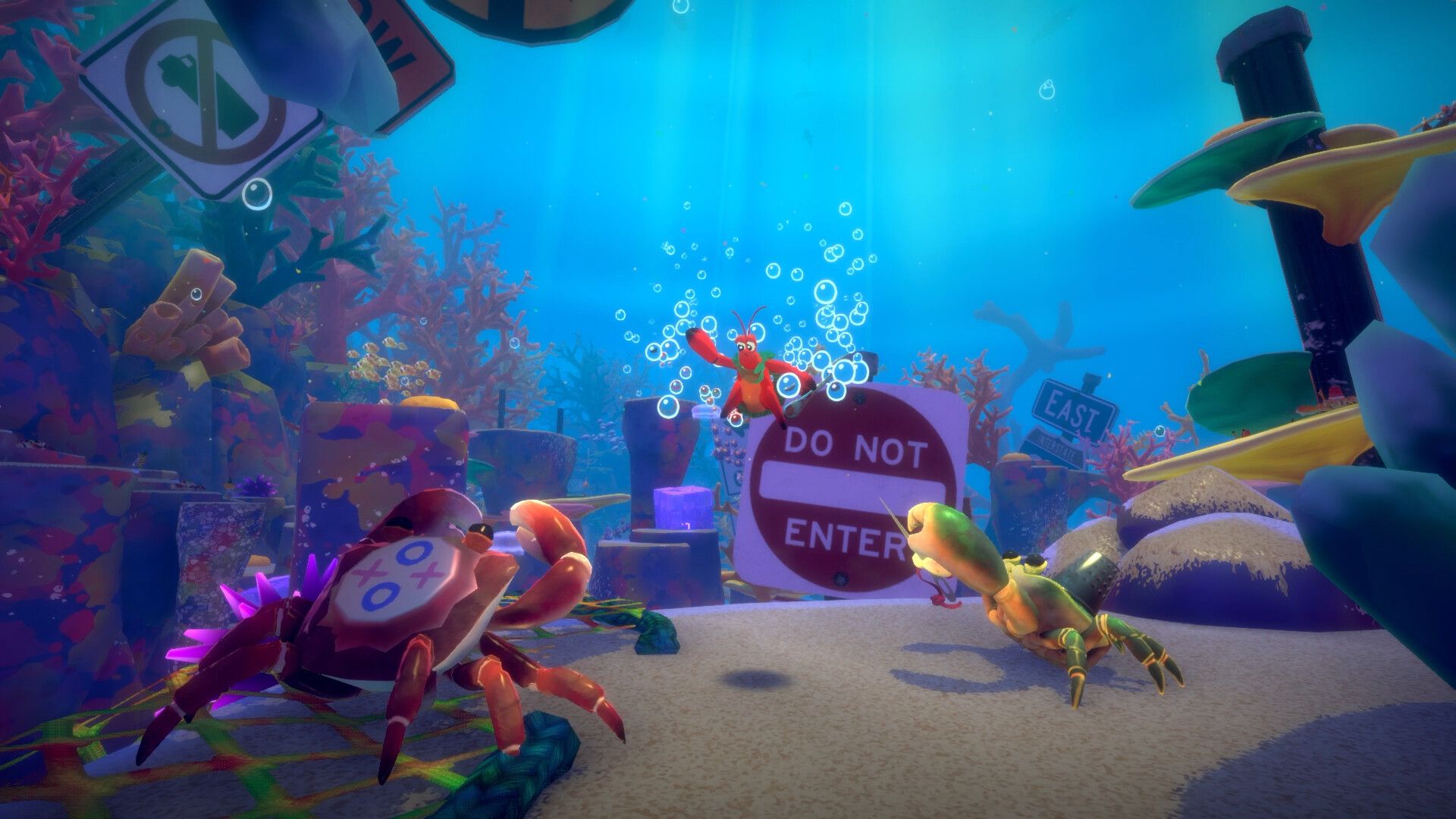 Official Another Crab's Treasure screenshot showing a larger arena scene and enemy encounter.