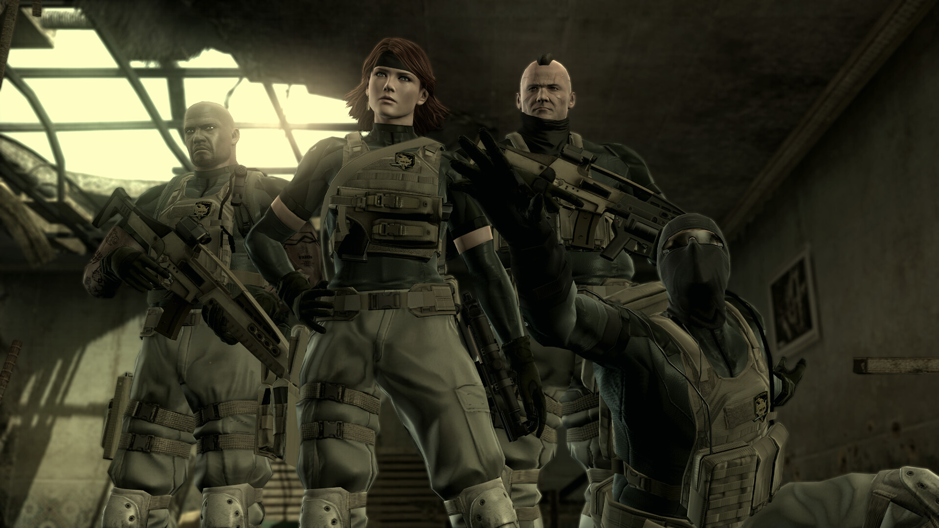 Official Steam screenshot from Metal Gear Solid: Master Collection Vol. 2 showing Peace Walker gameplay with military hardware and jungle terrain.