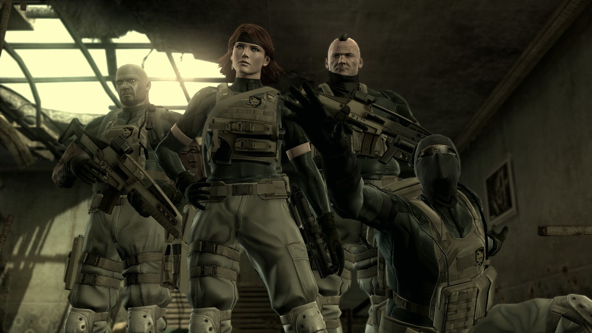 Official Steam screenshot from Metal Gear Solid: Master Collection Vol. 2 showing Peace Walker gameplay with military hardware and jungle terrain.