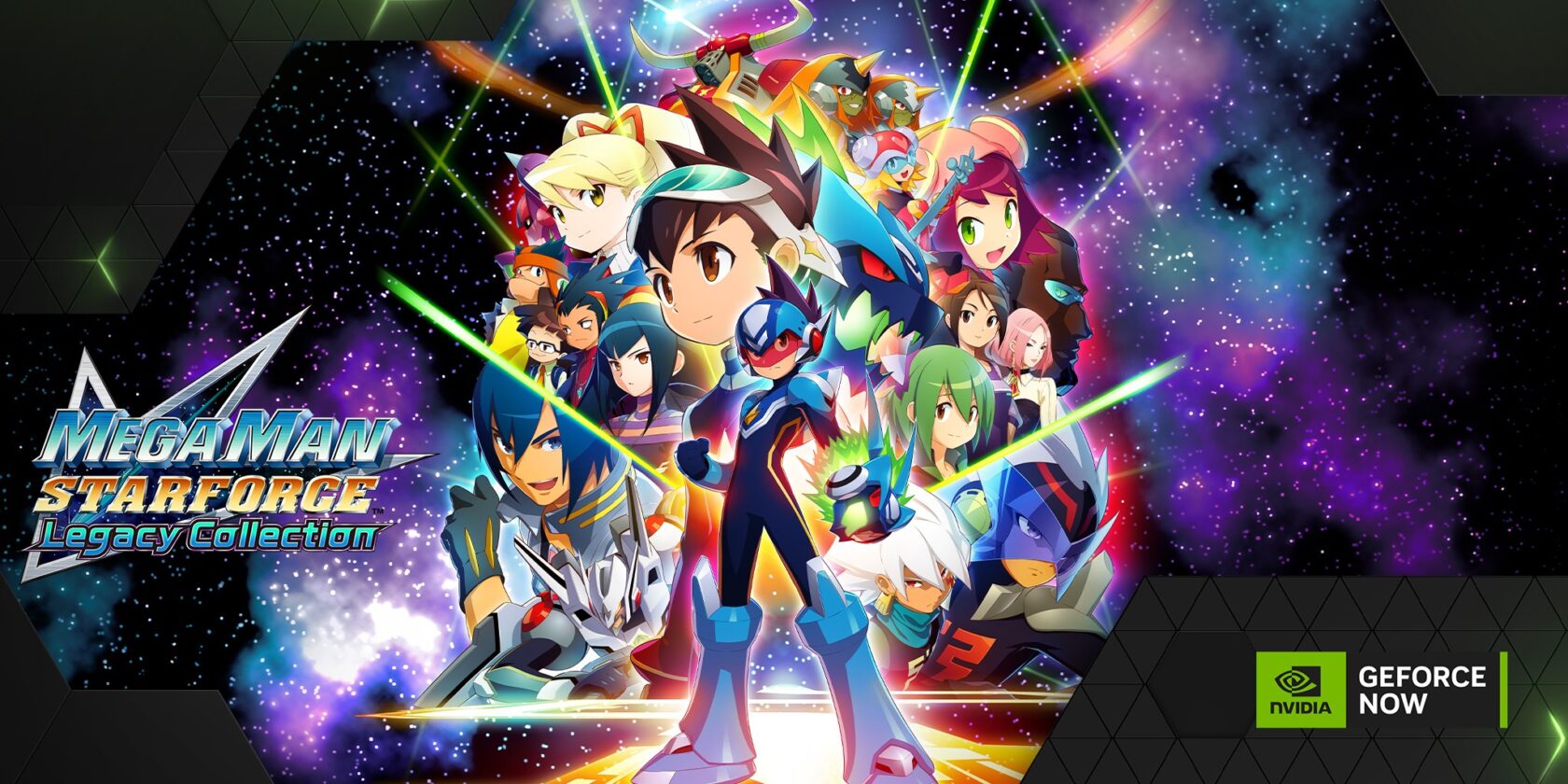 Official Mega Man Star Force Legacy Collection artwork used in GameGuideDog coverage of NVIDIA’s April 2026 GeForce NOW lineup.