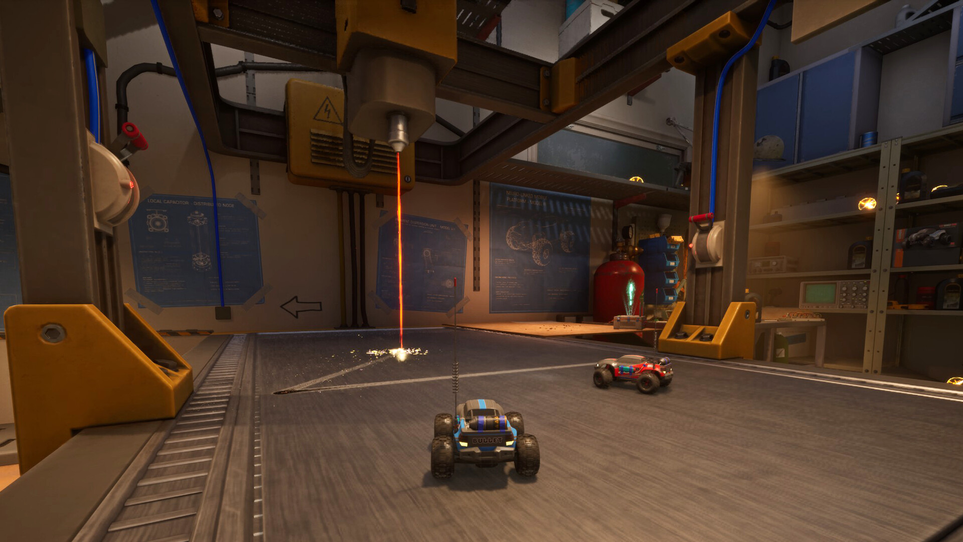 Official WheelMates Steam screenshot showing a different indoor course with jumps, obstacles, and puzzle elements.