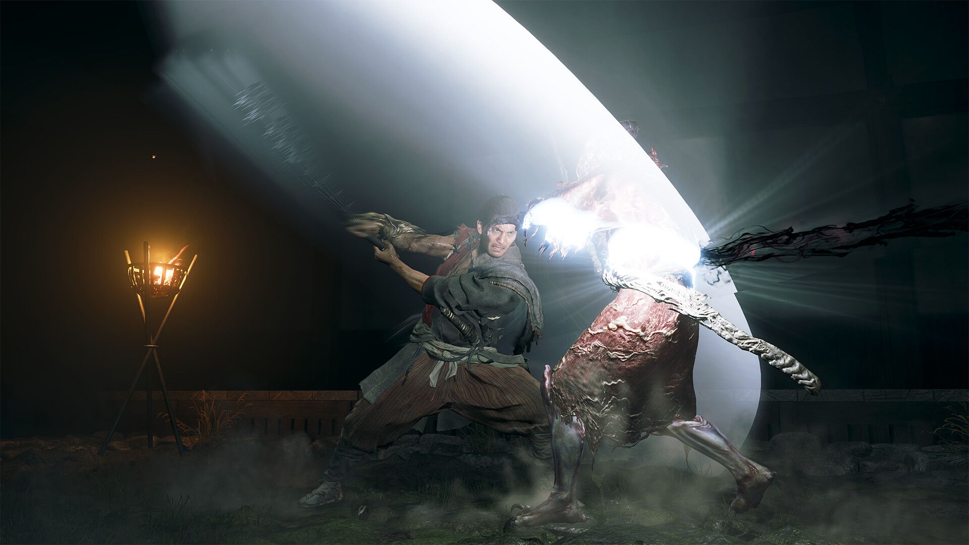 Official Onimusha: Way of the Sword Steam screenshot showing one of the game's larger enemy encounters.