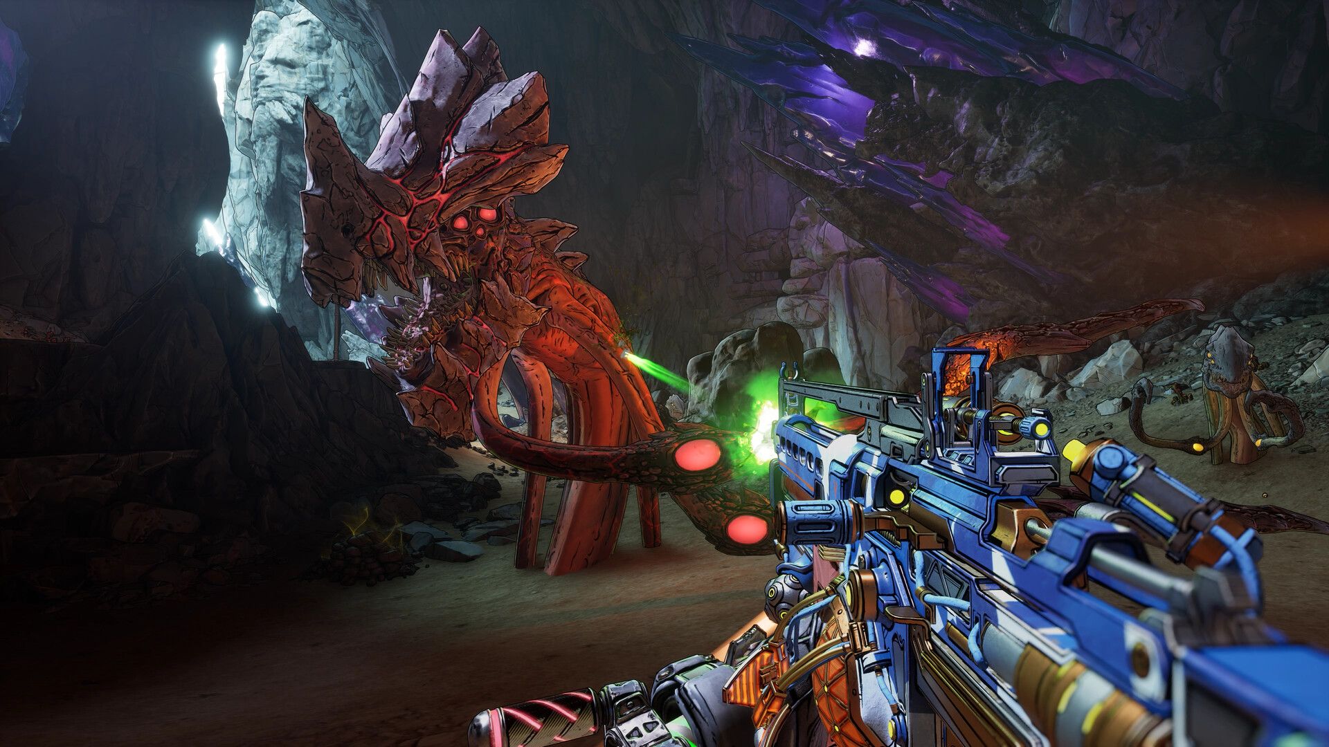 Official Borderlands 4 Steam screenshot showing a combat scene with vehicles and gunfire.