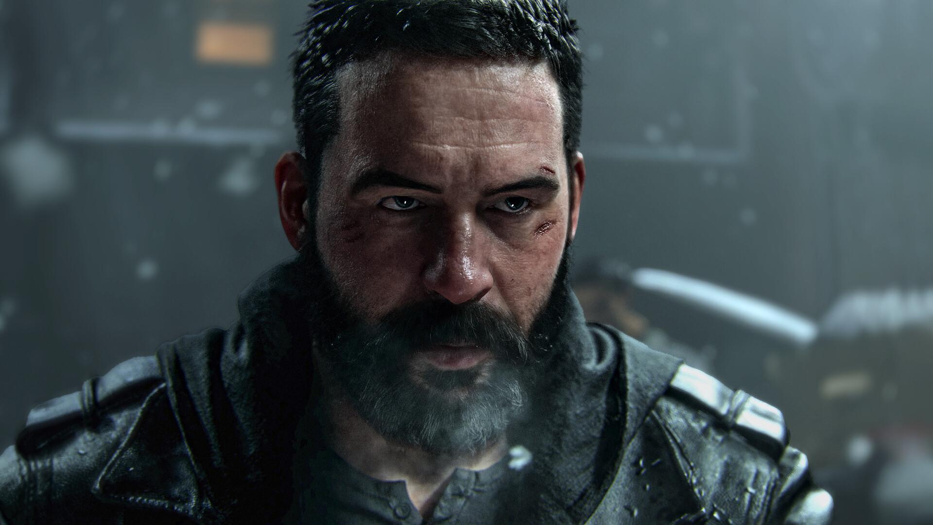 Official Modern Warfare 4 screenshot from Steam showing a soldier aiming during a large multiplayer engagement.