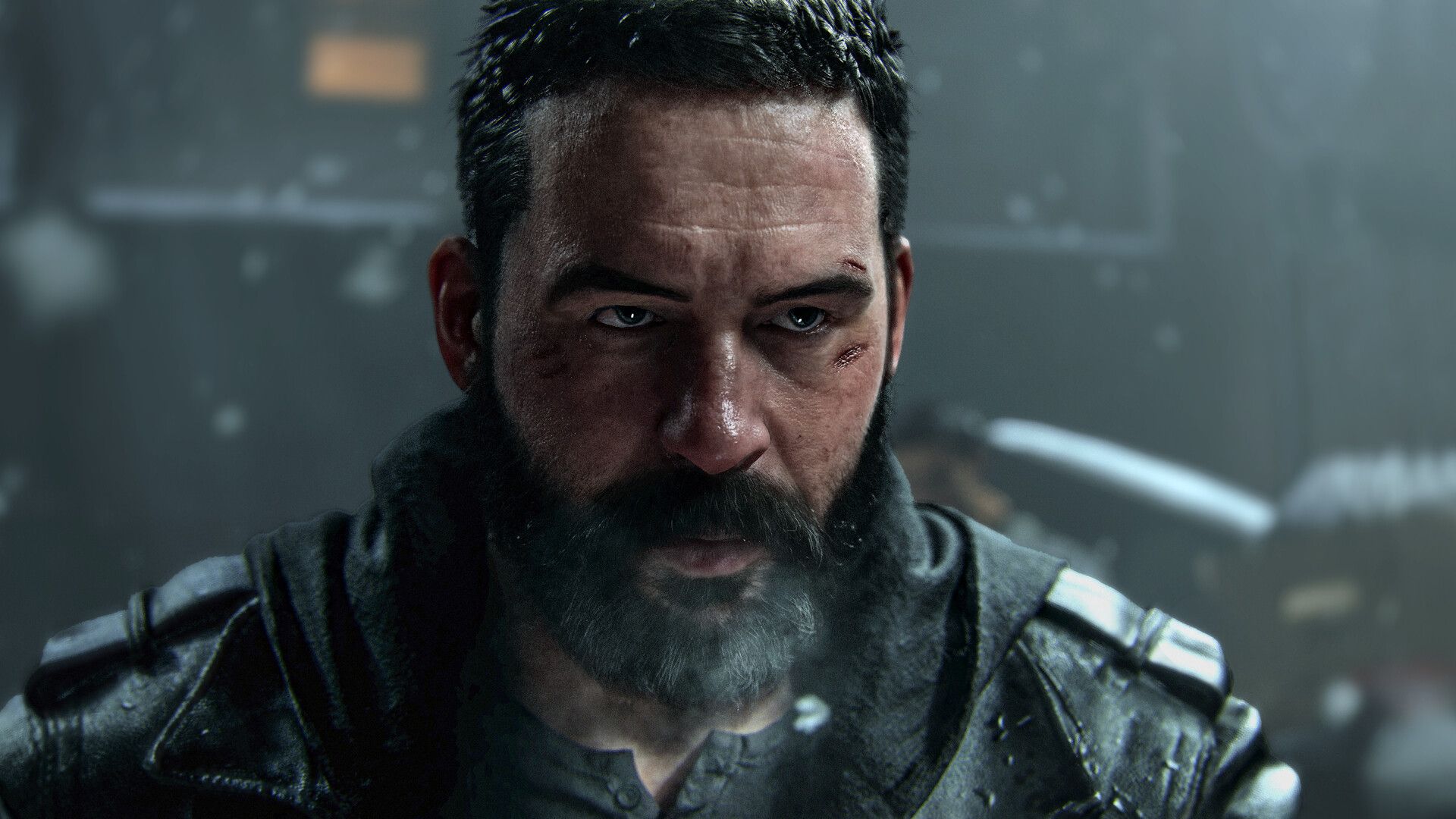 Official Modern Warfare 4 screenshot from Steam showing a soldier aiming during a large multiplayer engagement.