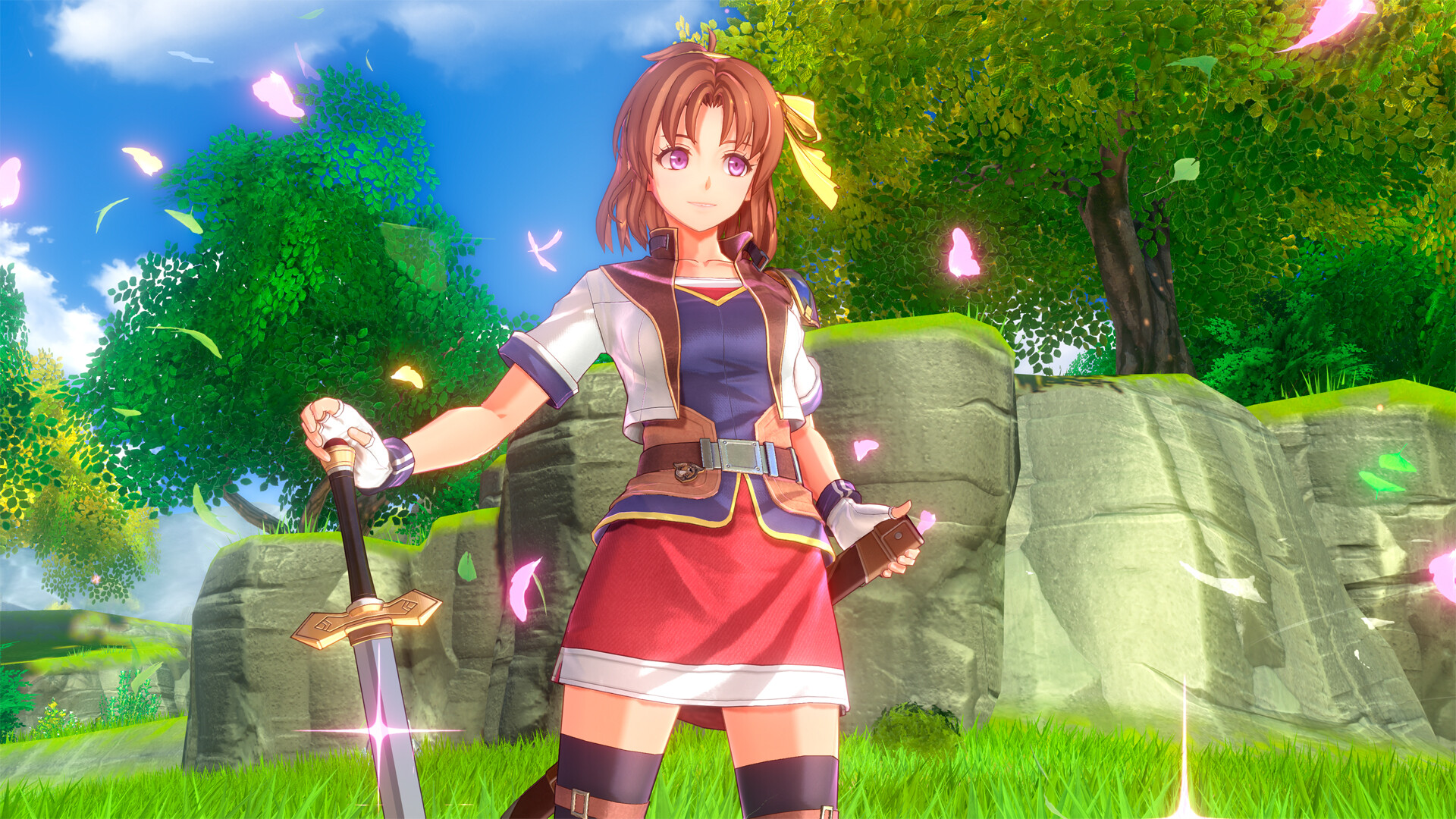 Oficjalny screenshot z Trails in the Sky 2nd Chapter pokazujący sekwencję walki w nowoczesnej prezentacji remake'u.