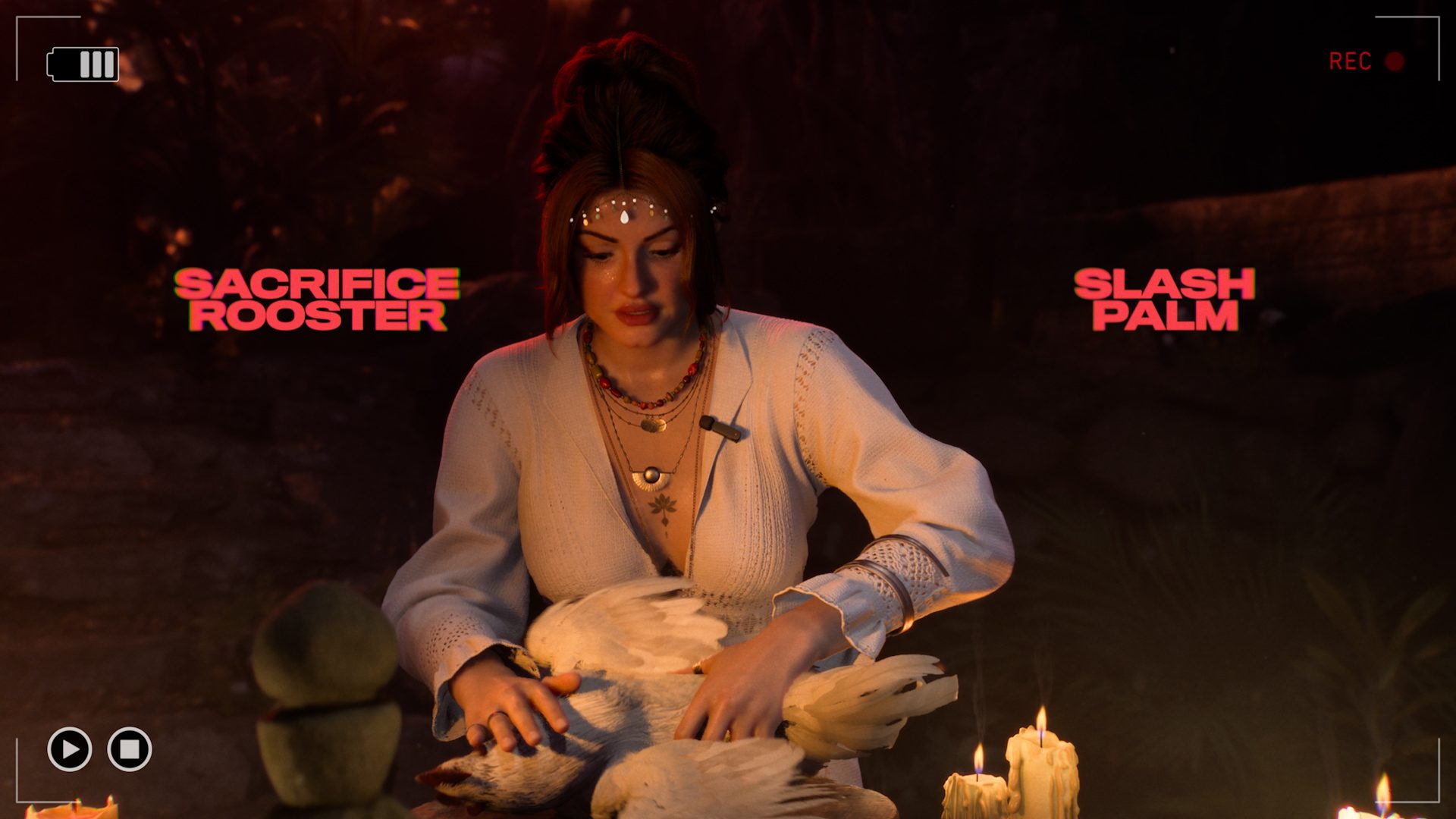 Official Until Dawn 2 image showing the cast in a threatening ritual-like scene.