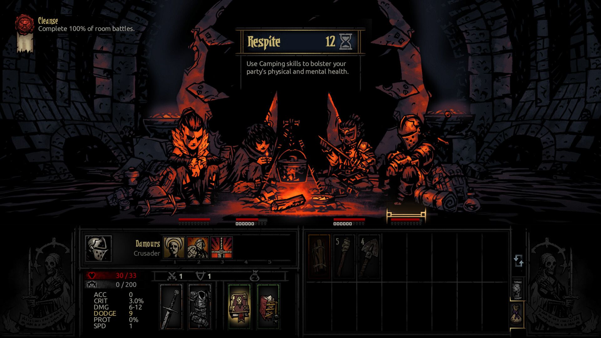 Official Steam screenshot from Darkest Dungeon The Fire's Edge showing more gameplay.
