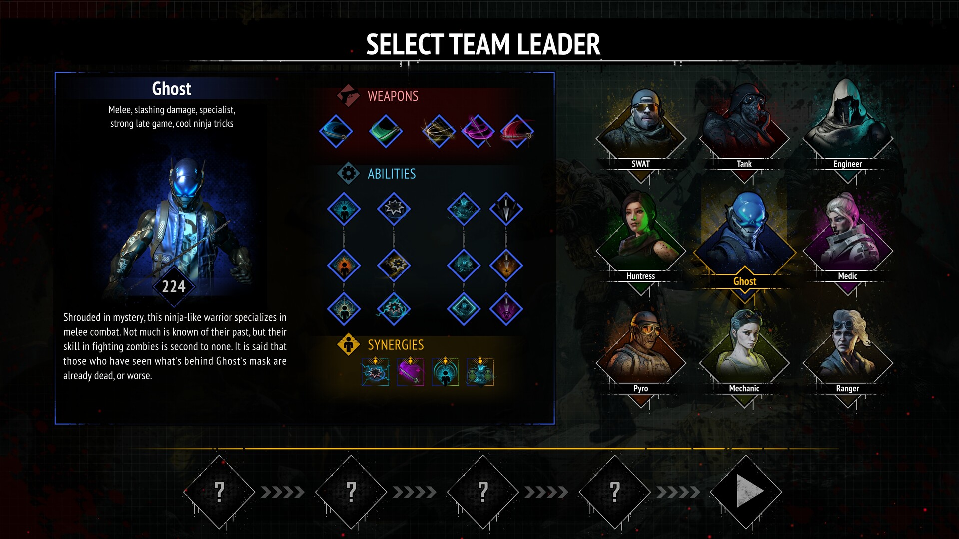 Official Yet Another Zombie Survivors gameplay image showing survivors using weapons against zombies.