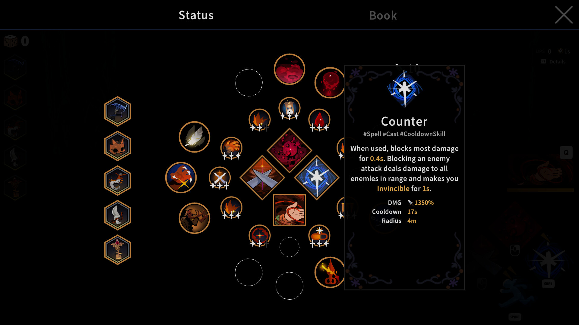 Official Garden of Witches screenshot showing a later combat encounter with effects filling the screen.