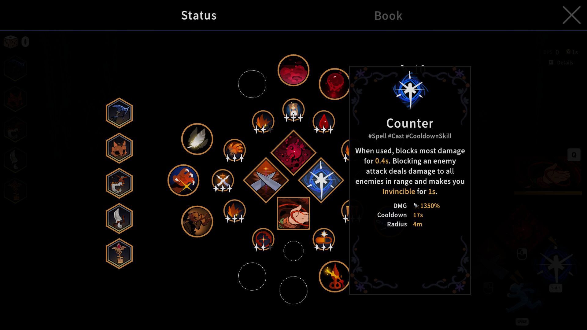 Official Garden of Witches screenshot showing a later combat encounter with effects filling the screen.