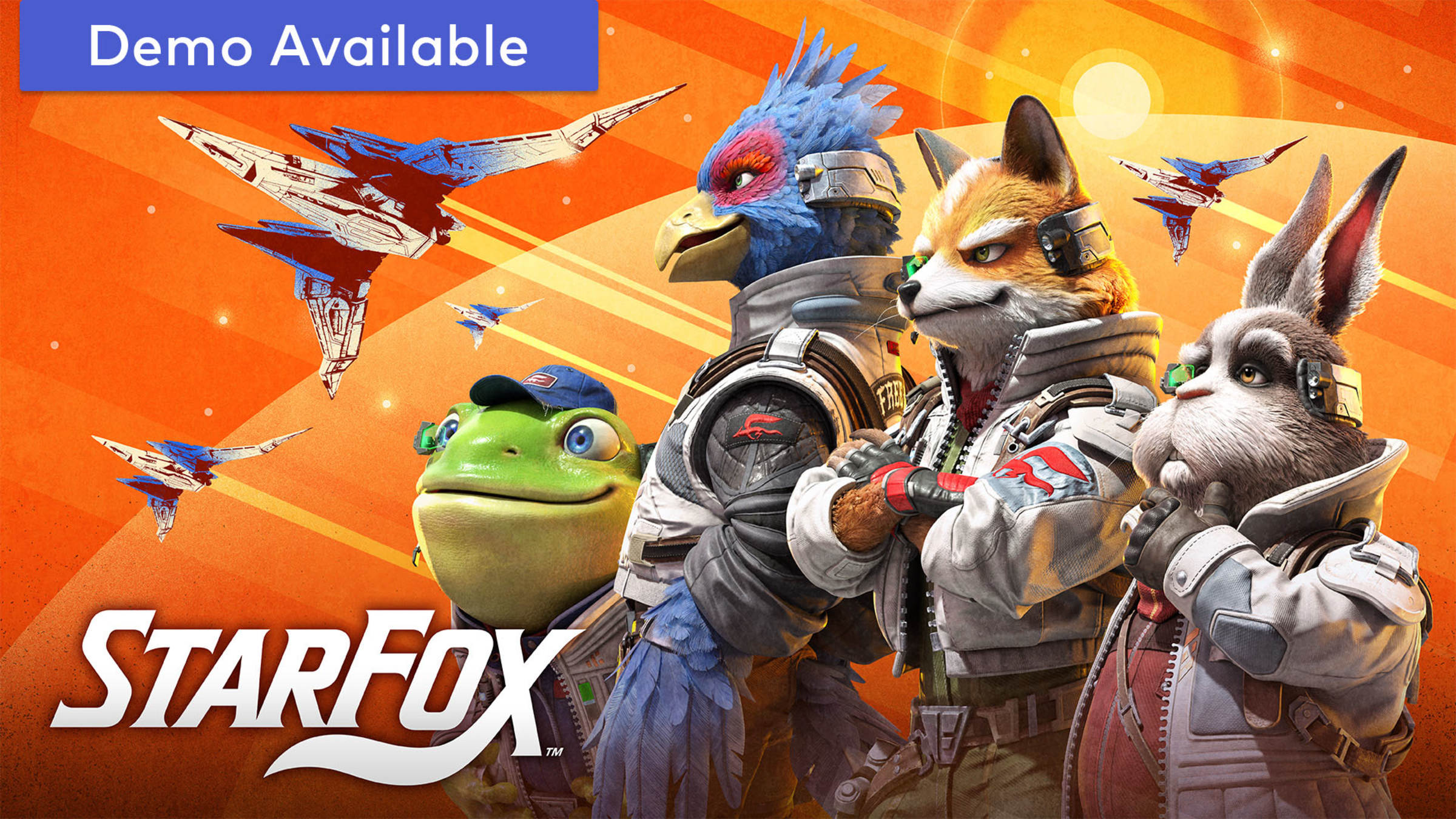 Official Nintendo Star Fox image from the Switch 2 store page showing Fox McCloud's new release package.