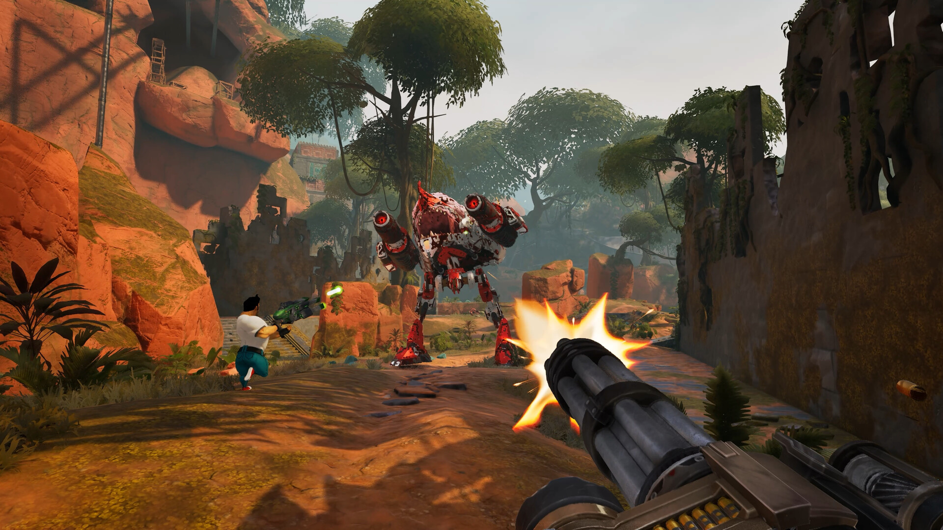 Official Serious Sam: Shatterverse Steam screenshot showing another action scene from the official gallery.